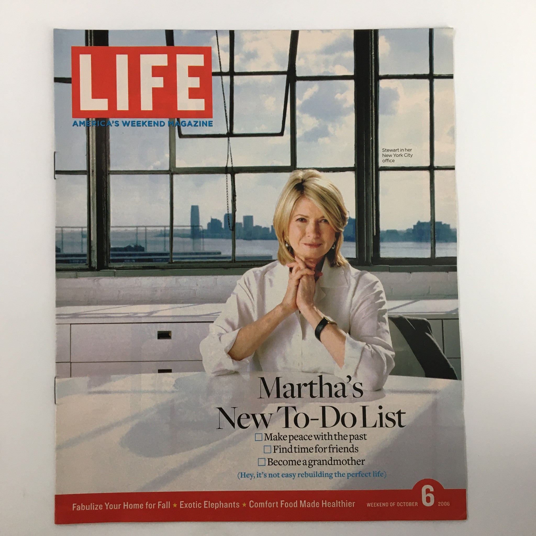 Life Magazine Newspaper Insert featuring Martha Stewart from October 6, 2006, showcasing lifestyle tips and home organization themes.