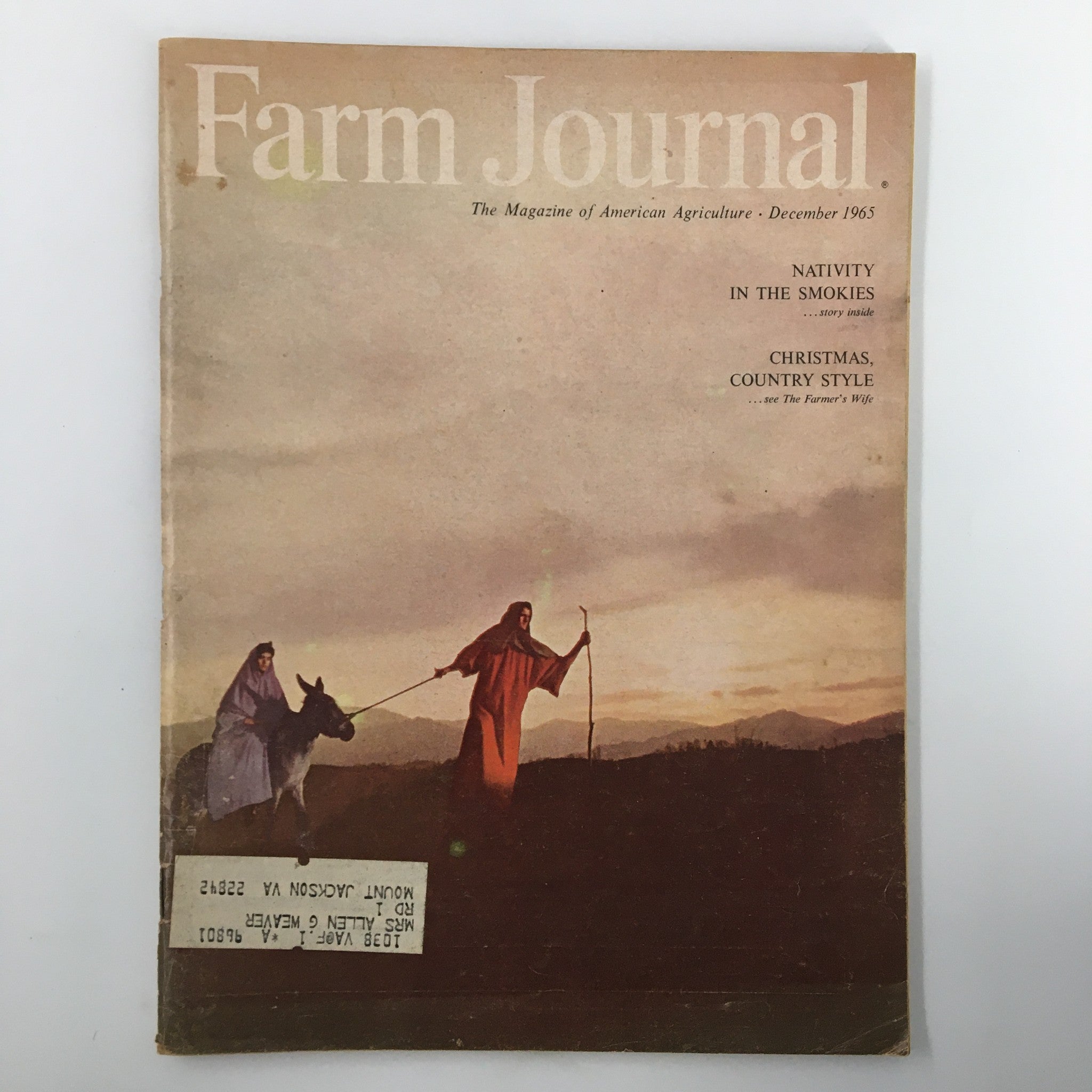 VTG Farm Journal Magazine December 1965 Nativity in the Smokies Story Inside