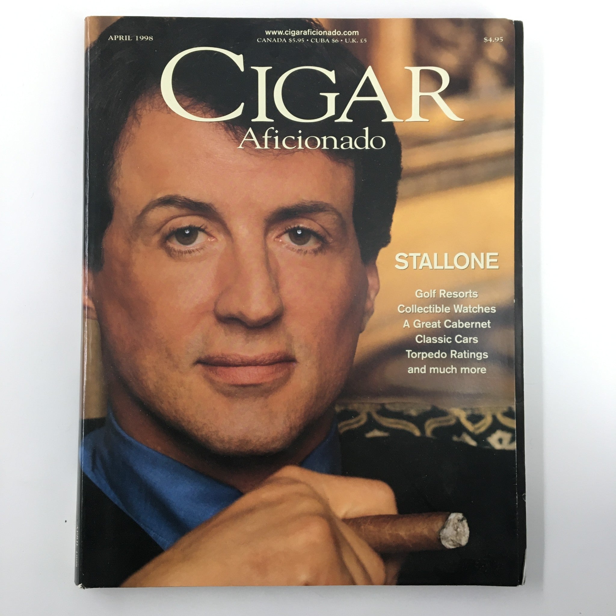 Cigar Aficionado Magazine April 1998 Sylvester Stallone, Jerry Zaks No Label