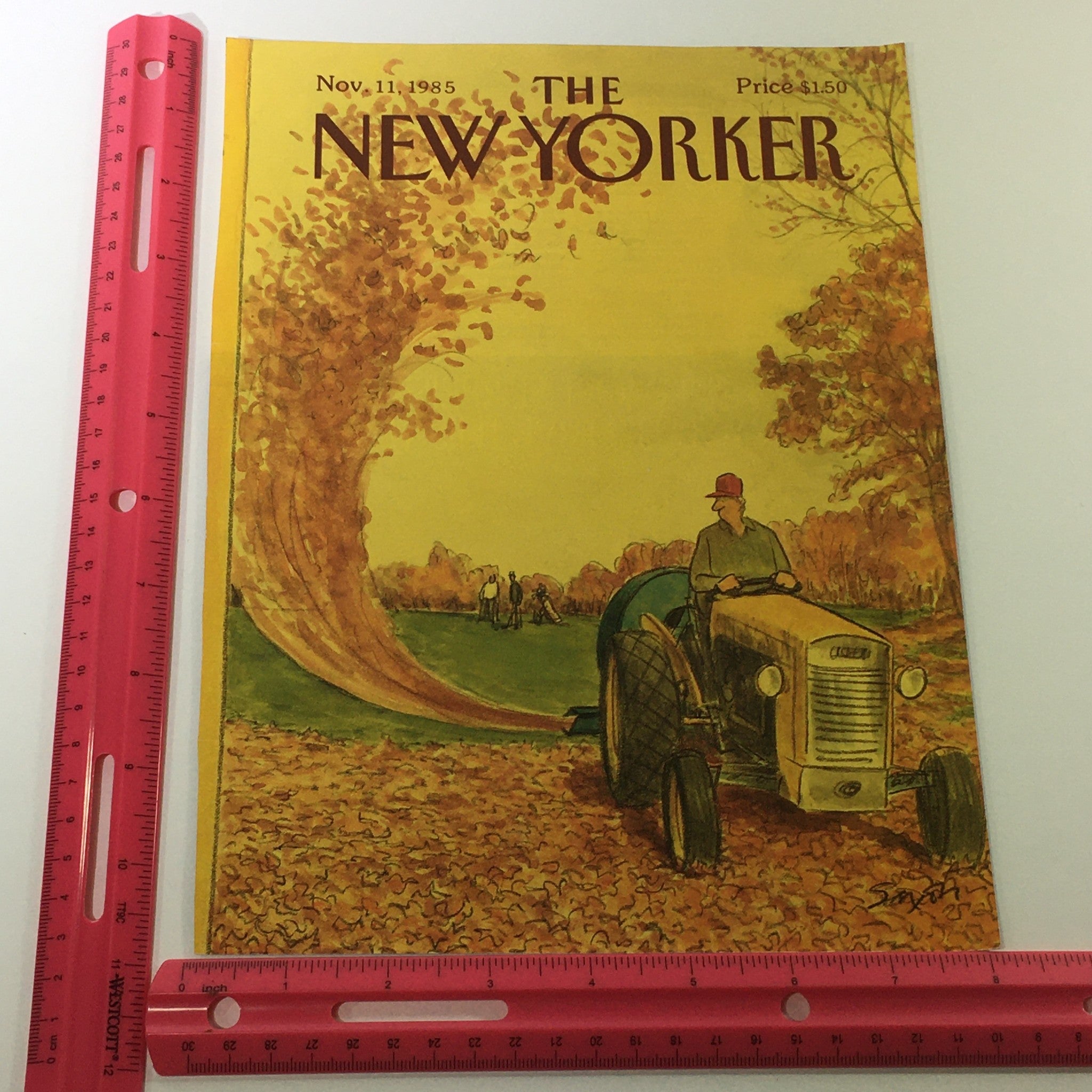 COVER ONLY - The New Yorker Magazine November 11 1985 - Charles Saxon