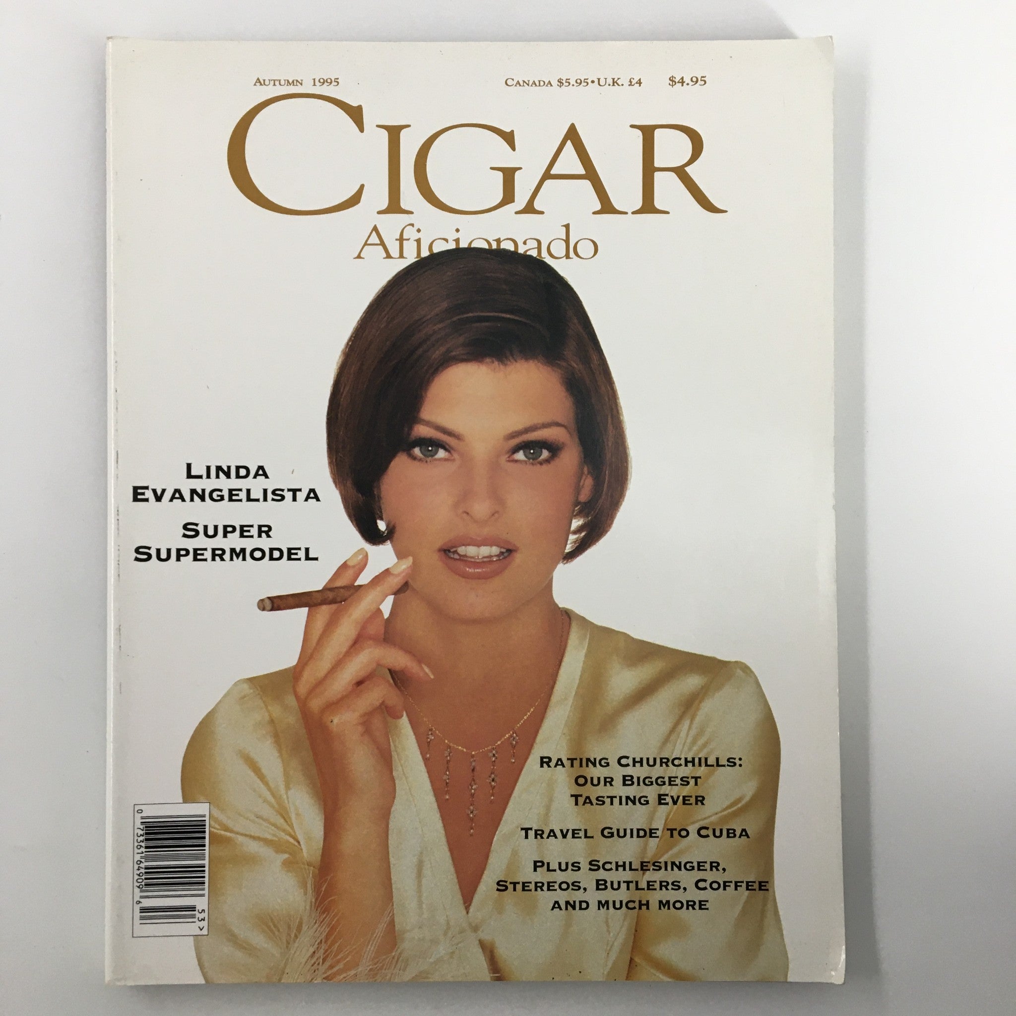 Cigar Afficionado Magazine Autumn 1995 Linda Evangelista Supermodel No Label