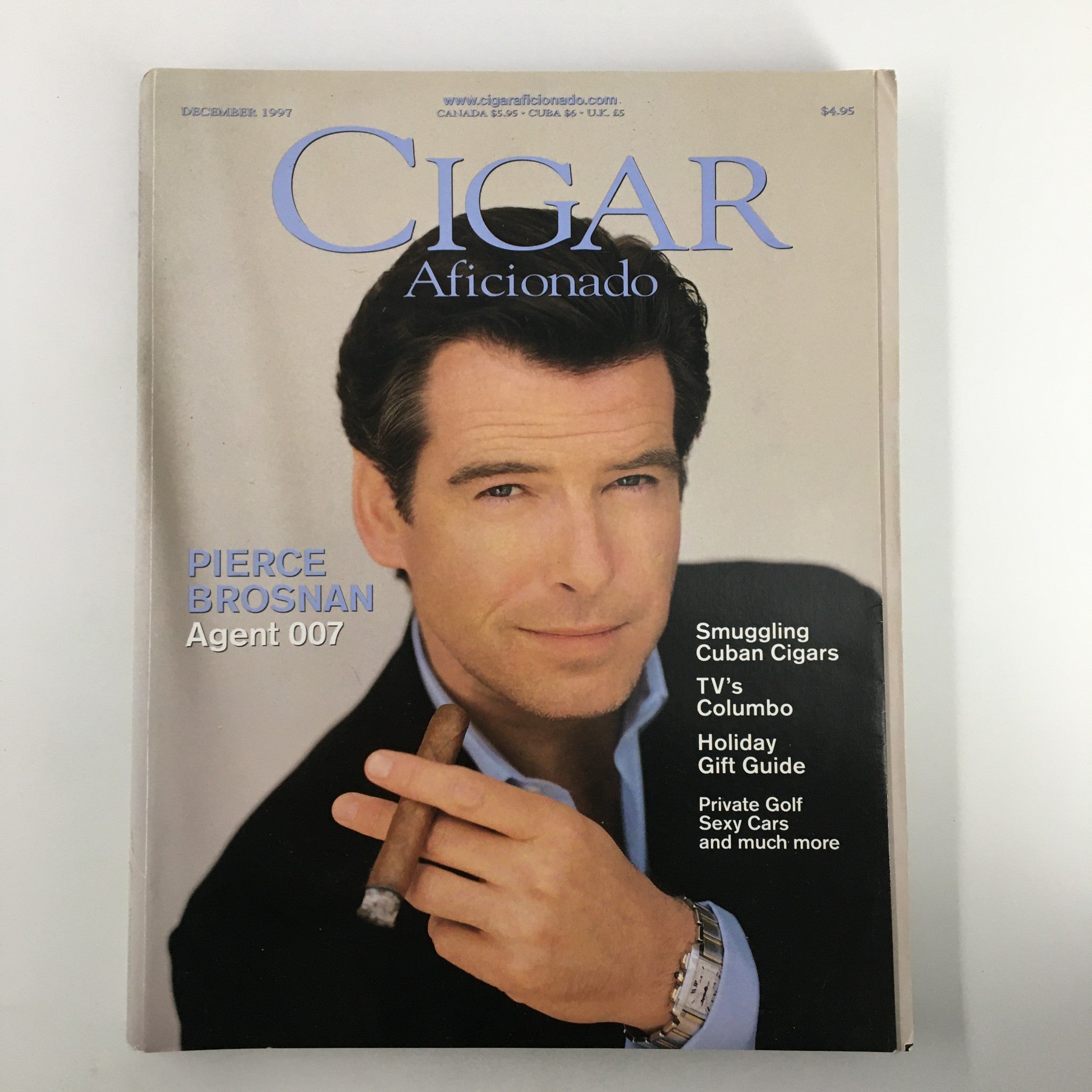 Cigar Afficionado Magazine December 1997 Pierce Brosnan Agent 007 No Label