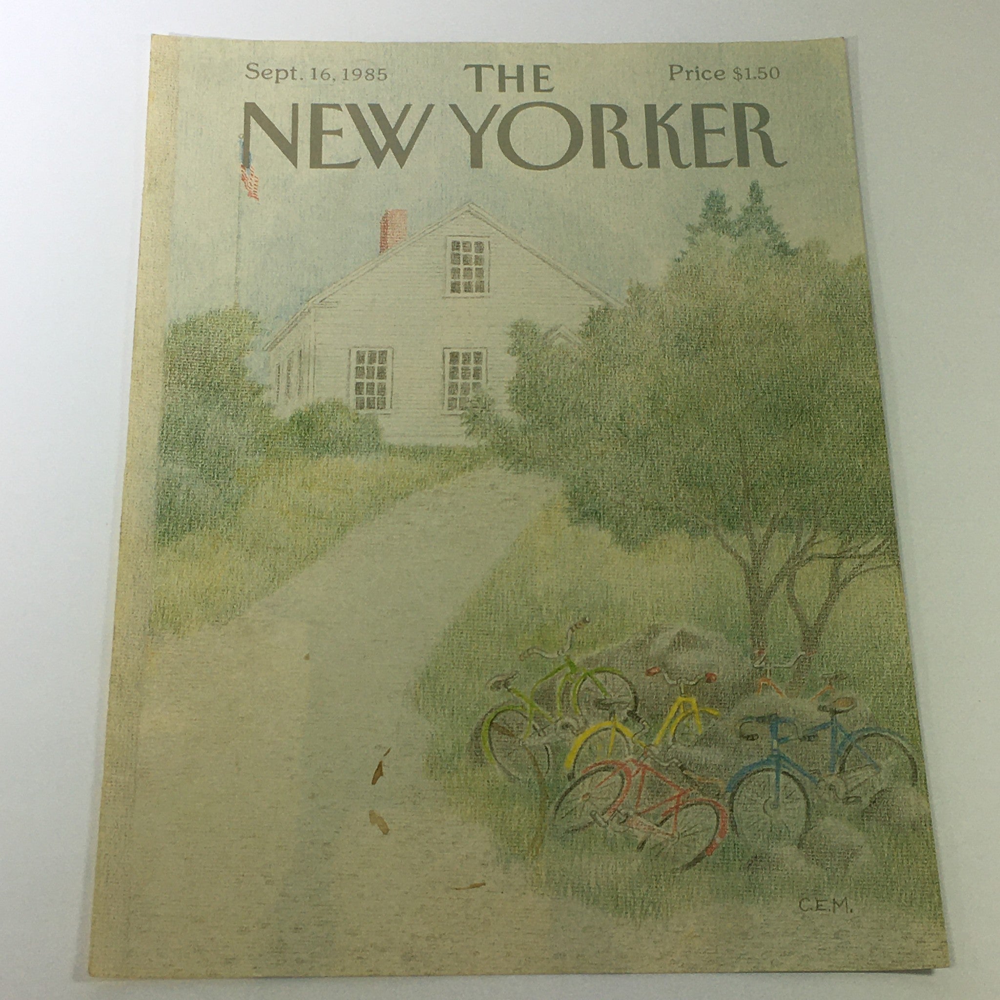 COVER ONLY - The New Yorker Magazine September 16 1985 - Charles E. Martin