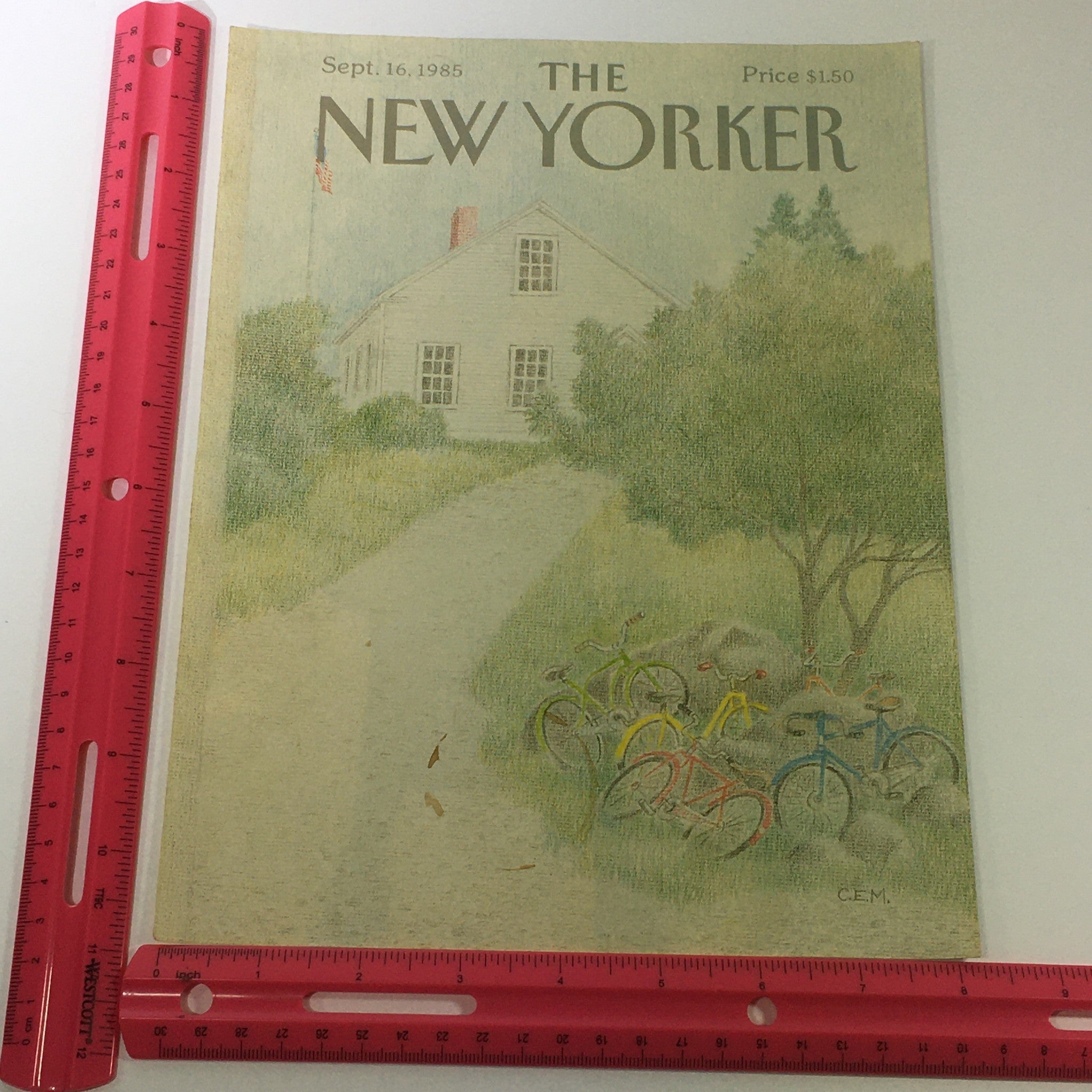 COVER ONLY - The New Yorker Magazine September 16 1985 - Charles E. Martin