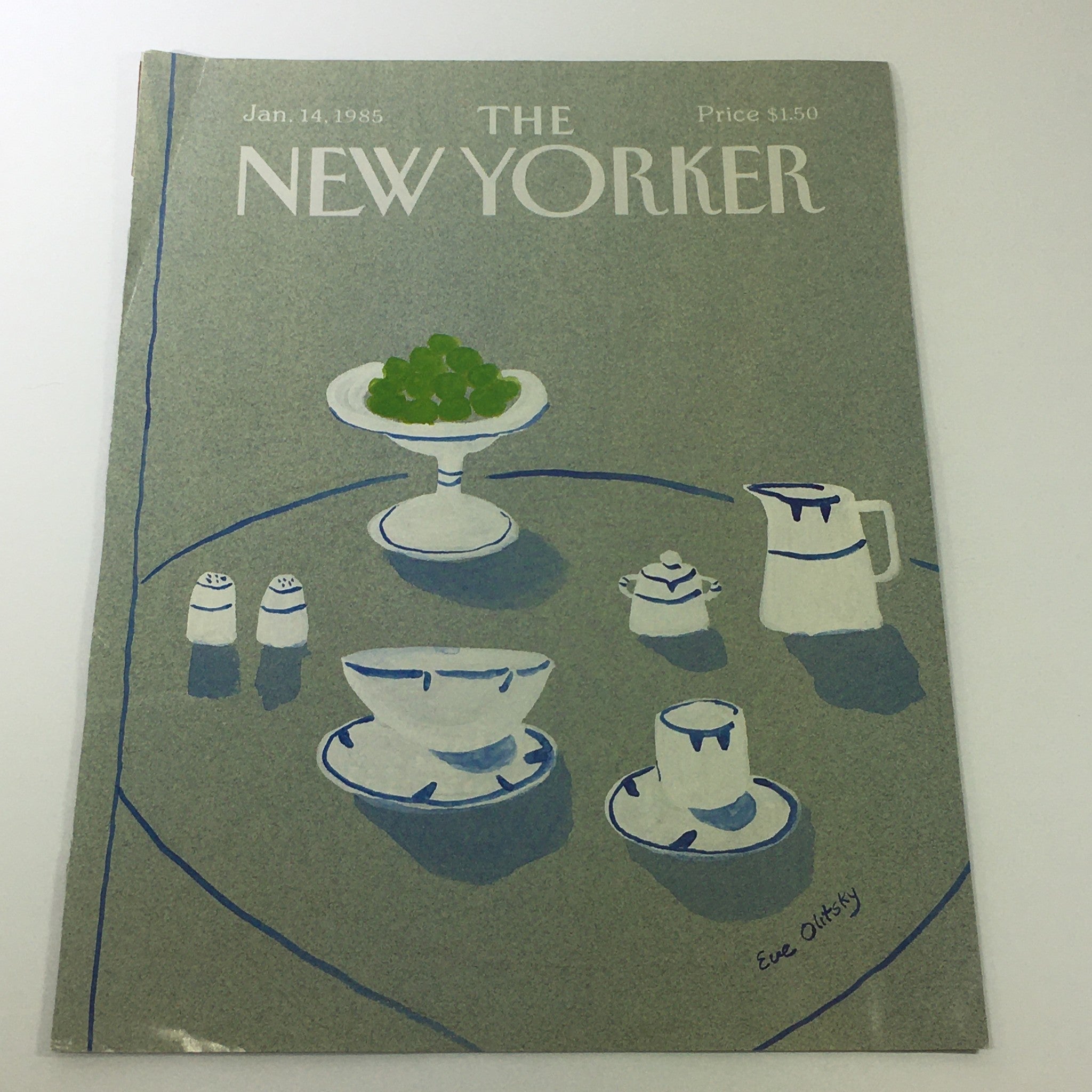 COVER ONLY - The New Yorker Magazine January 14 1985 - Eve Olitsky