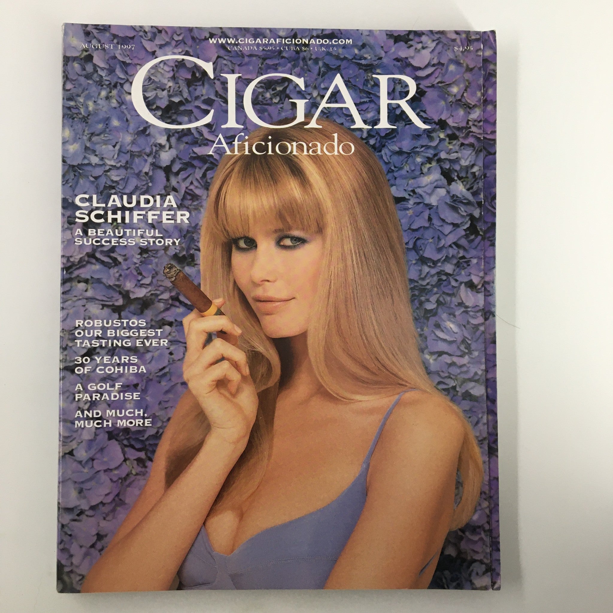 Cigar Afficionado Magazine August 1997 Claduia Schiffer Success Story No Label