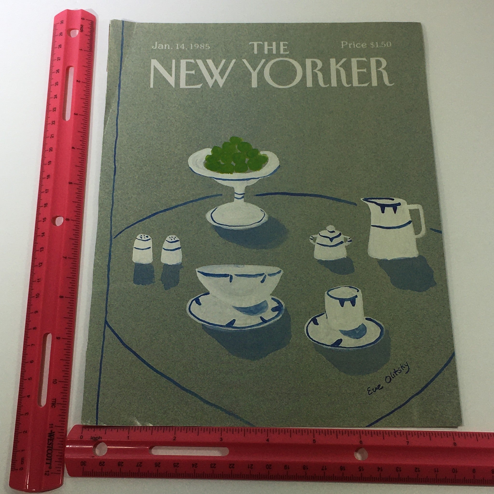 COVER ONLY - The New Yorker Magazine January 14 1985 - Eve Olitsky