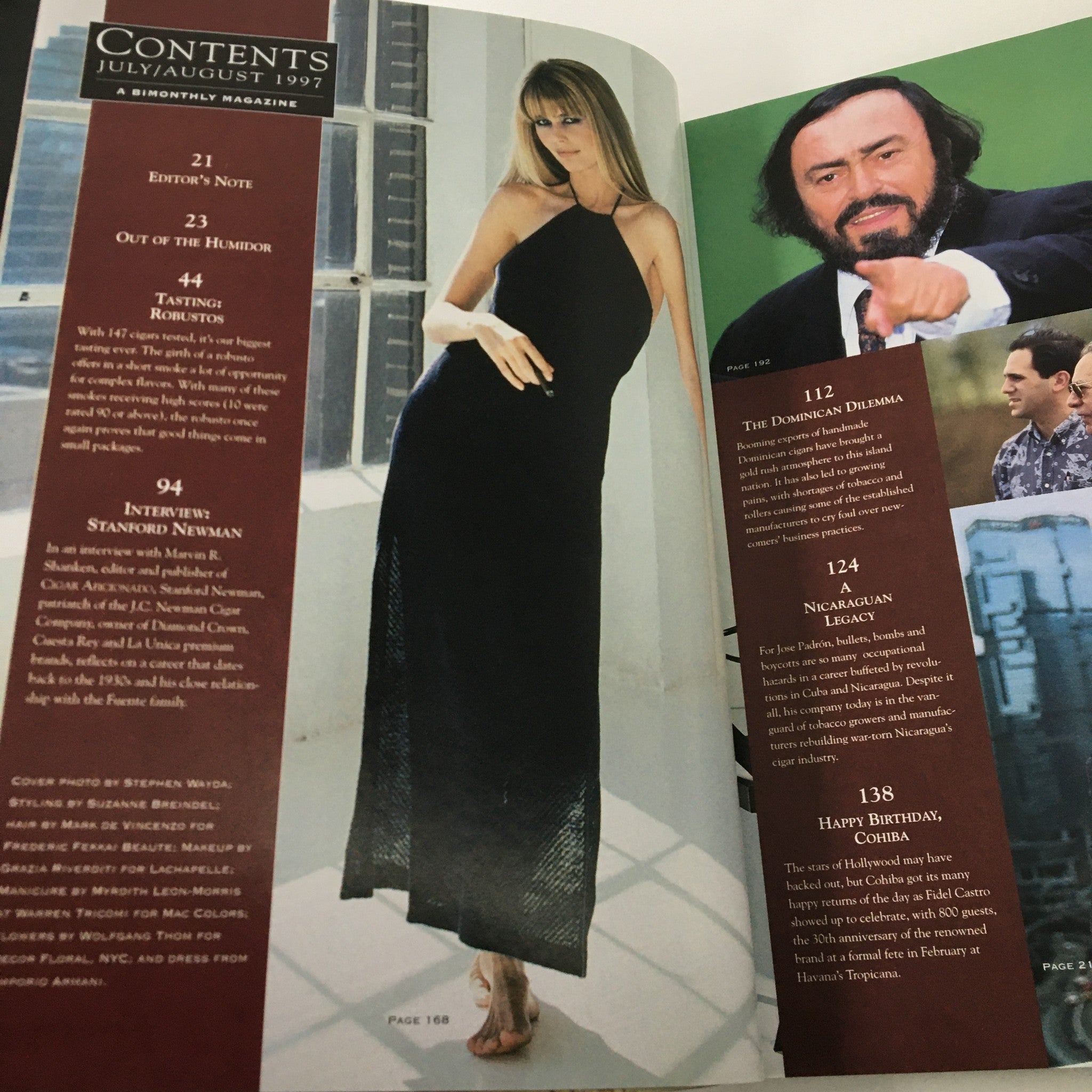 Cigar Afficionado Magazine August 1997 Claduia Schiffer Success Story