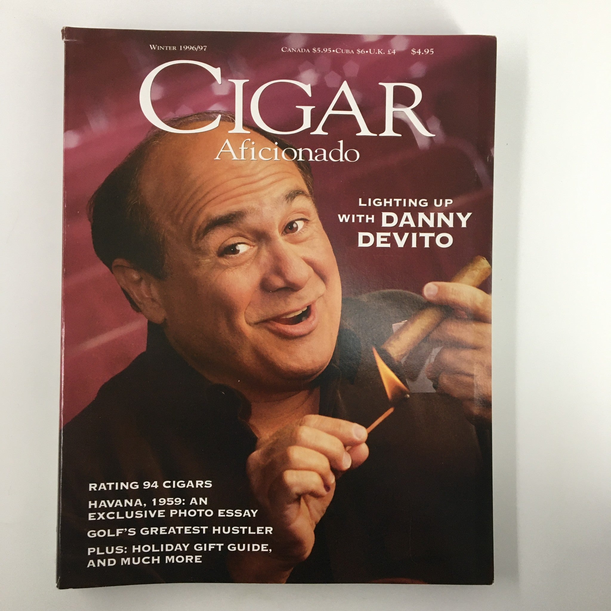 Cigar Afficionado Magazine Winter 1996 Lighting Up with Danny Devito No Label