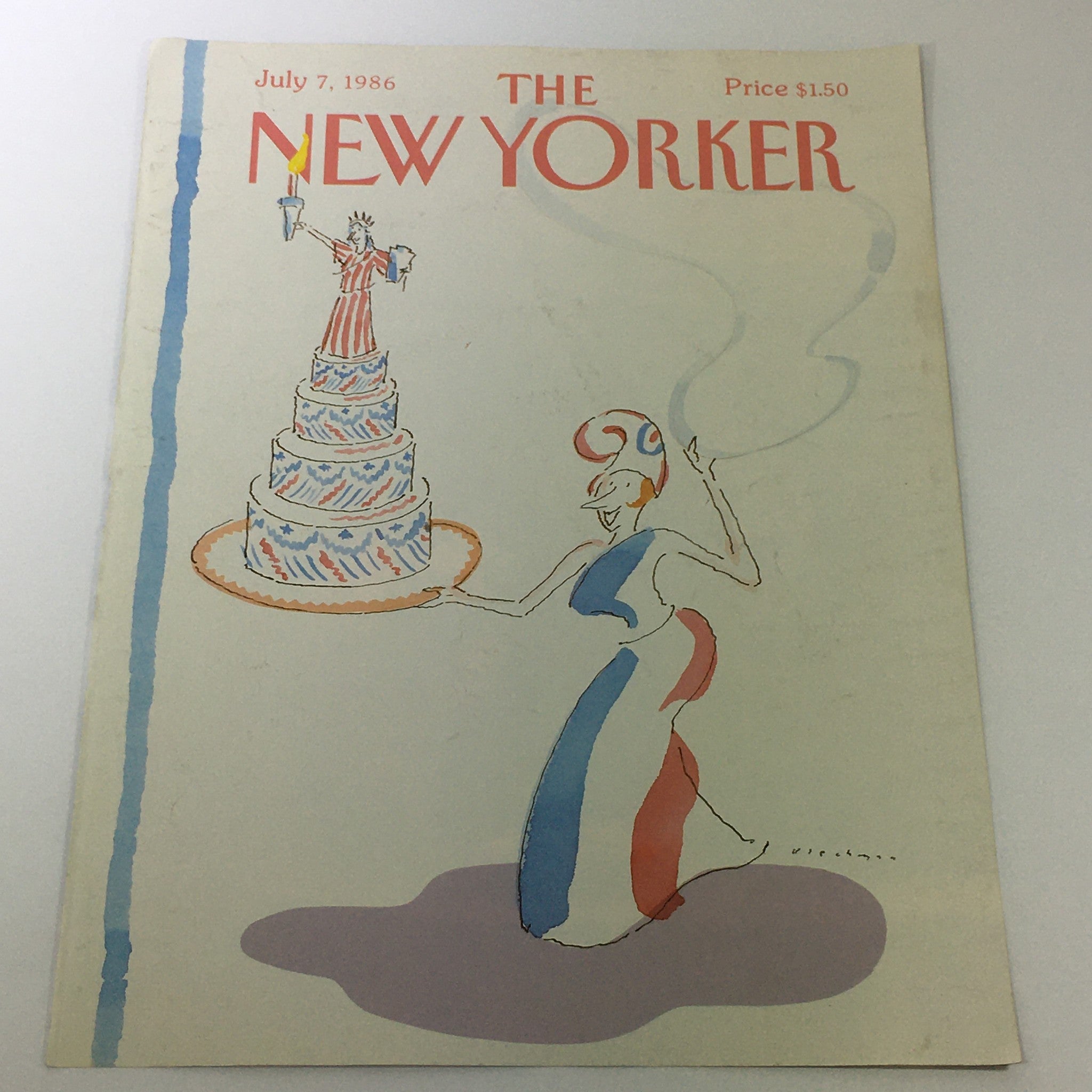 COVER ONLY - The New Yorker Magazine July 7 1986 - R.O. Blechman