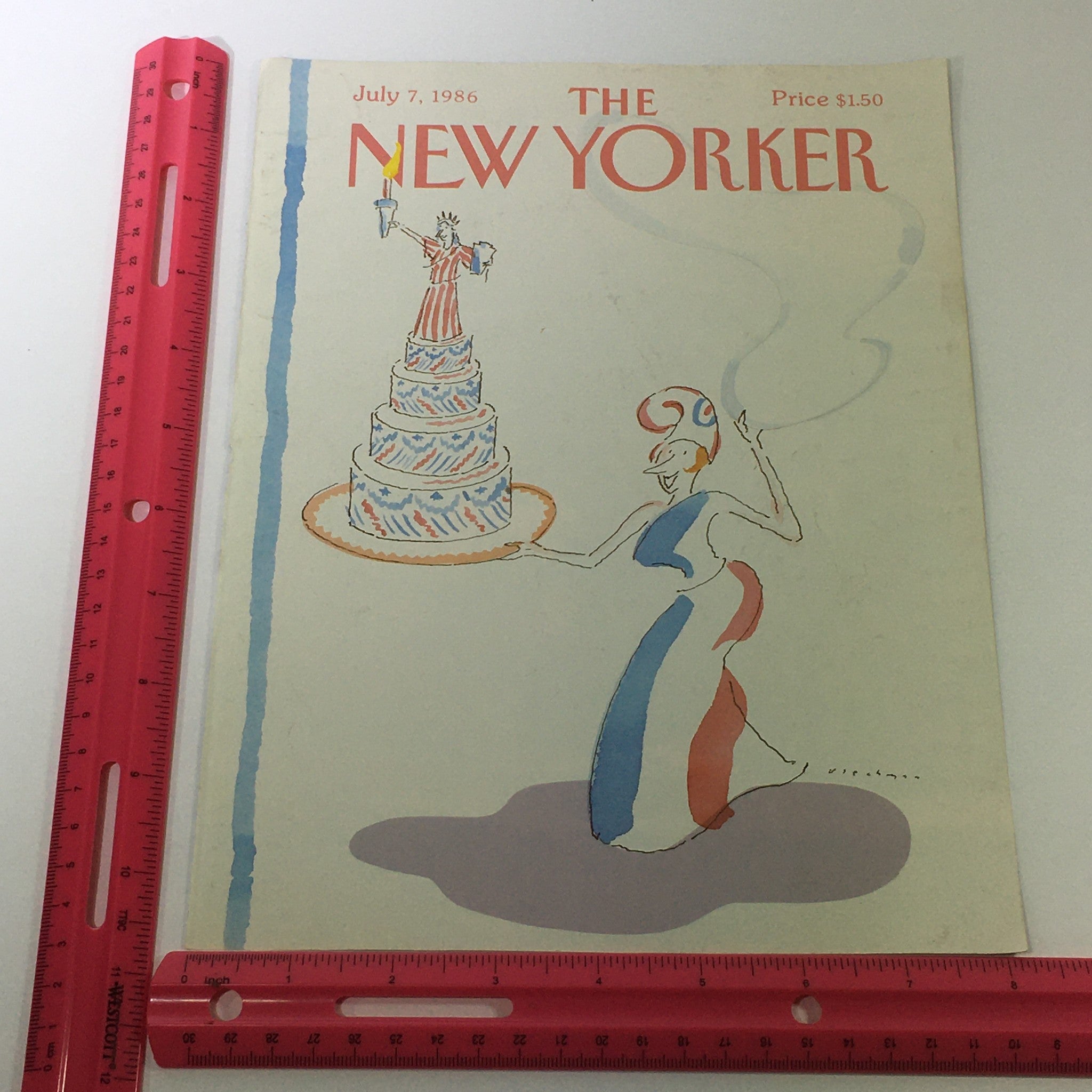 COVER ONLY - The New Yorker Magazine July 7 1986 - R.O. Blechman