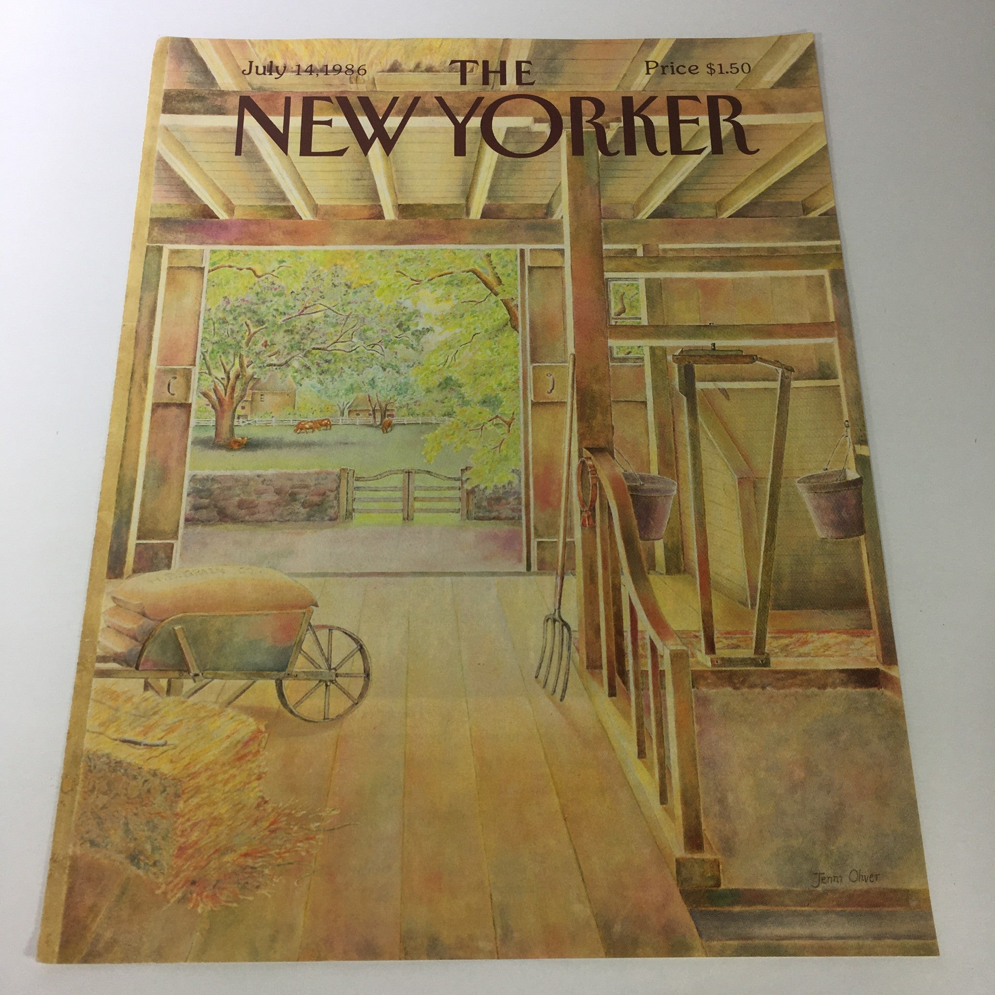 COVER ONLY - The New Yorker Magazine July 14 1986 - Jenni Oliver