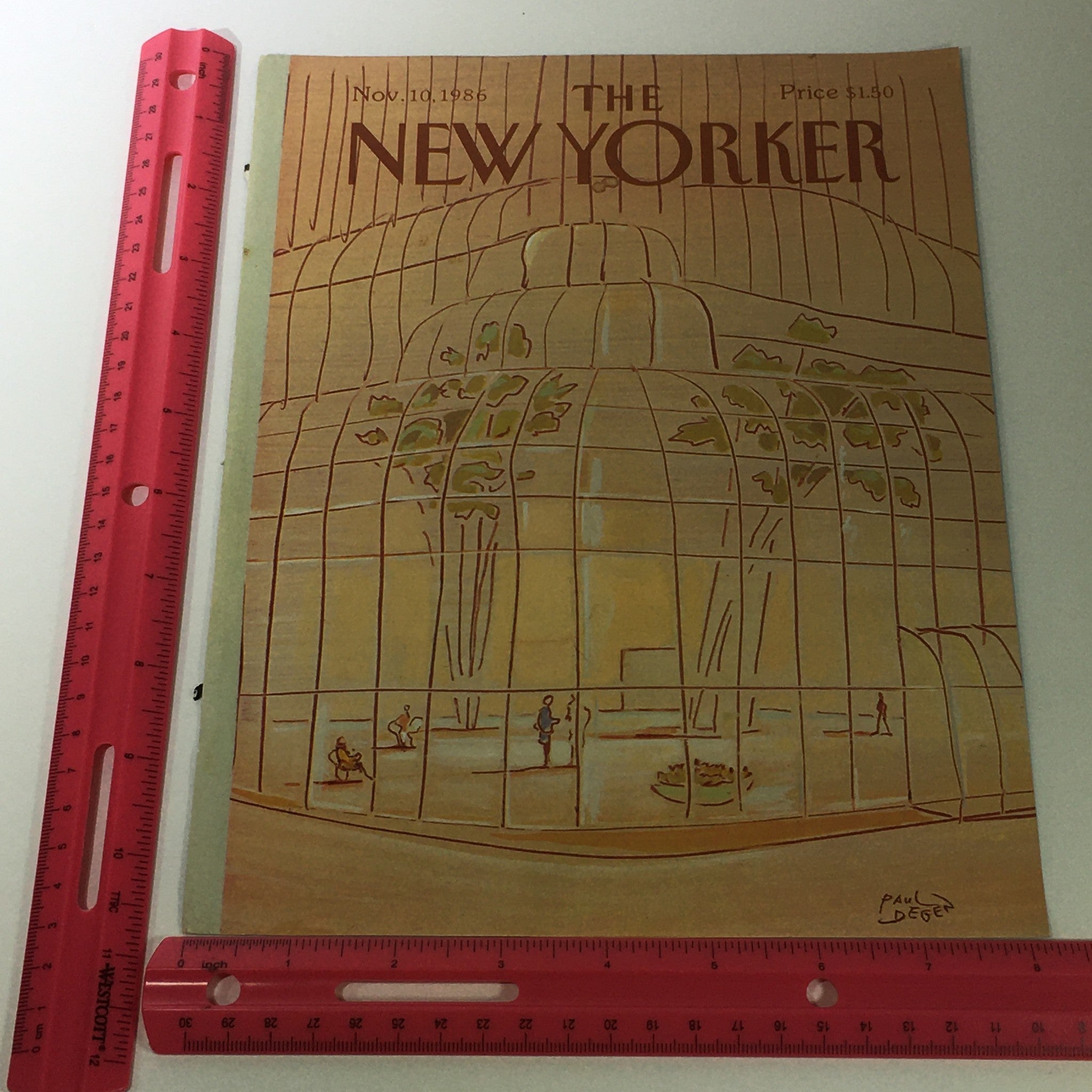 COVER ONLY - The New Yorker Magazine November 10 1986 - Paul Degen