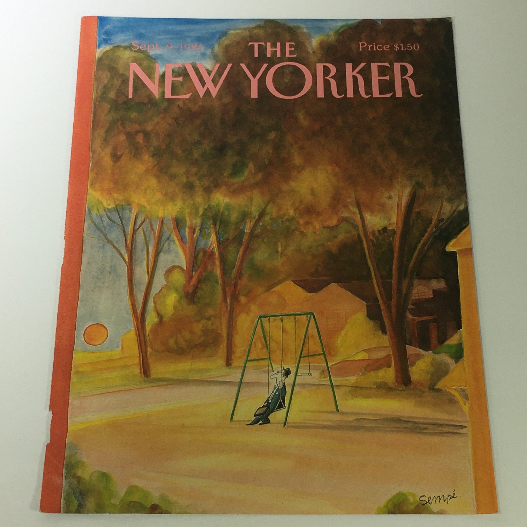 COVER ONLY - The New Yorker Magazine September 5 1985 - Jean-Jacques Sempe