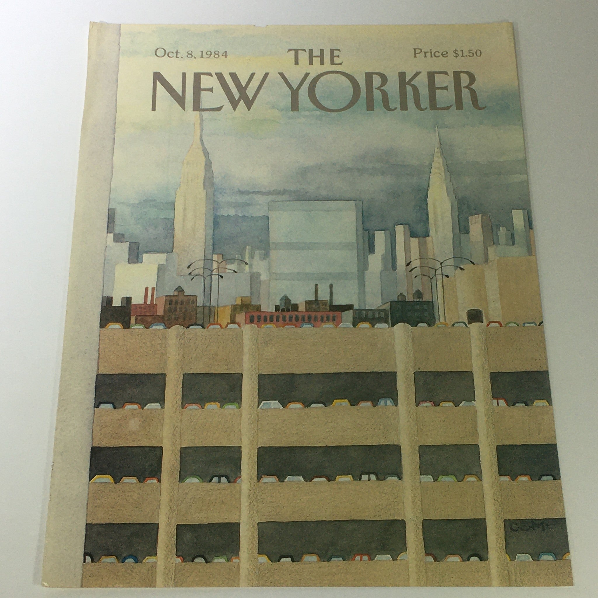 COVER ONLY - The New Yorker Magazine October 8 1984 - Charles E. Martin