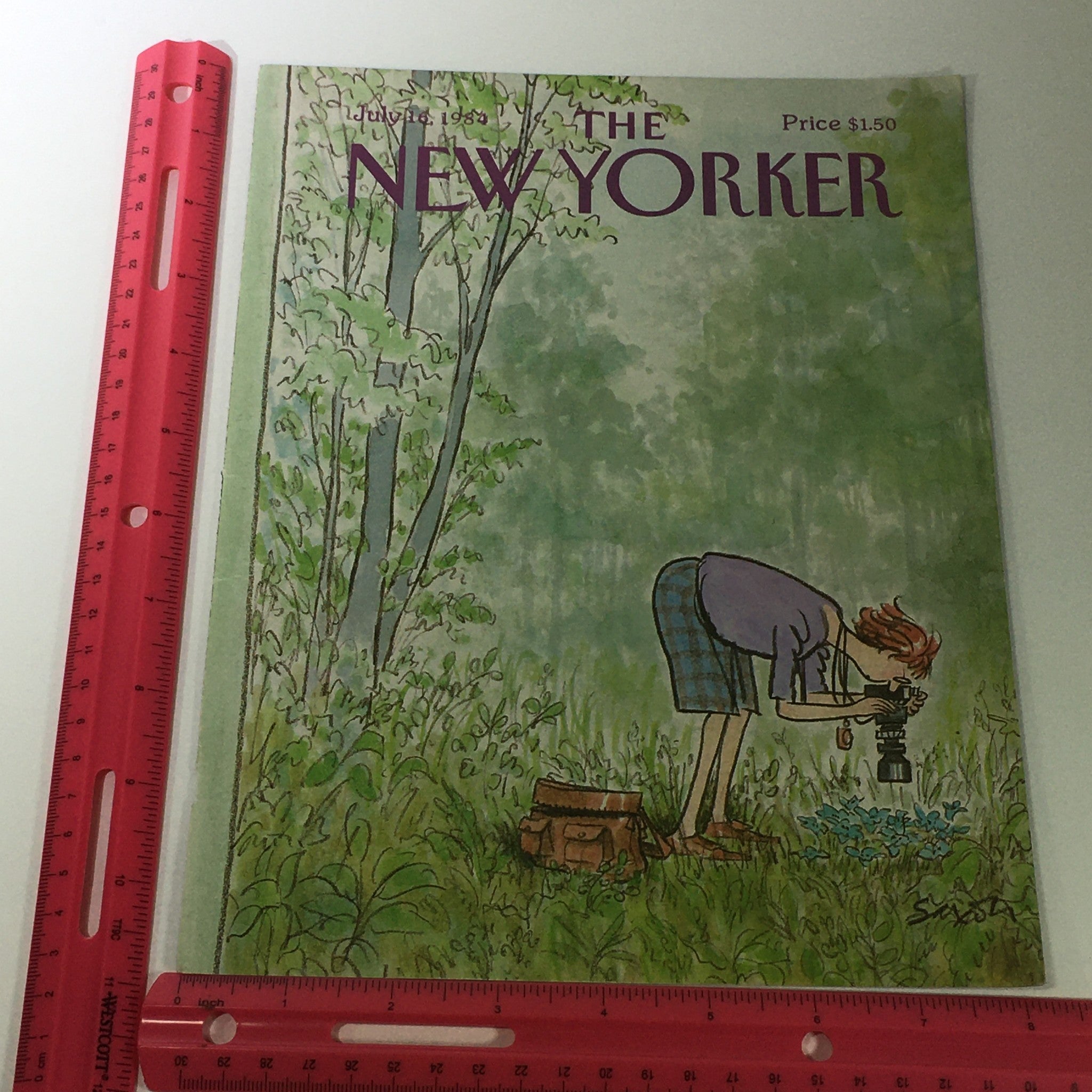 COVER ONLY - The New Yorker Magazine July 16 1984 - Charles Saxton