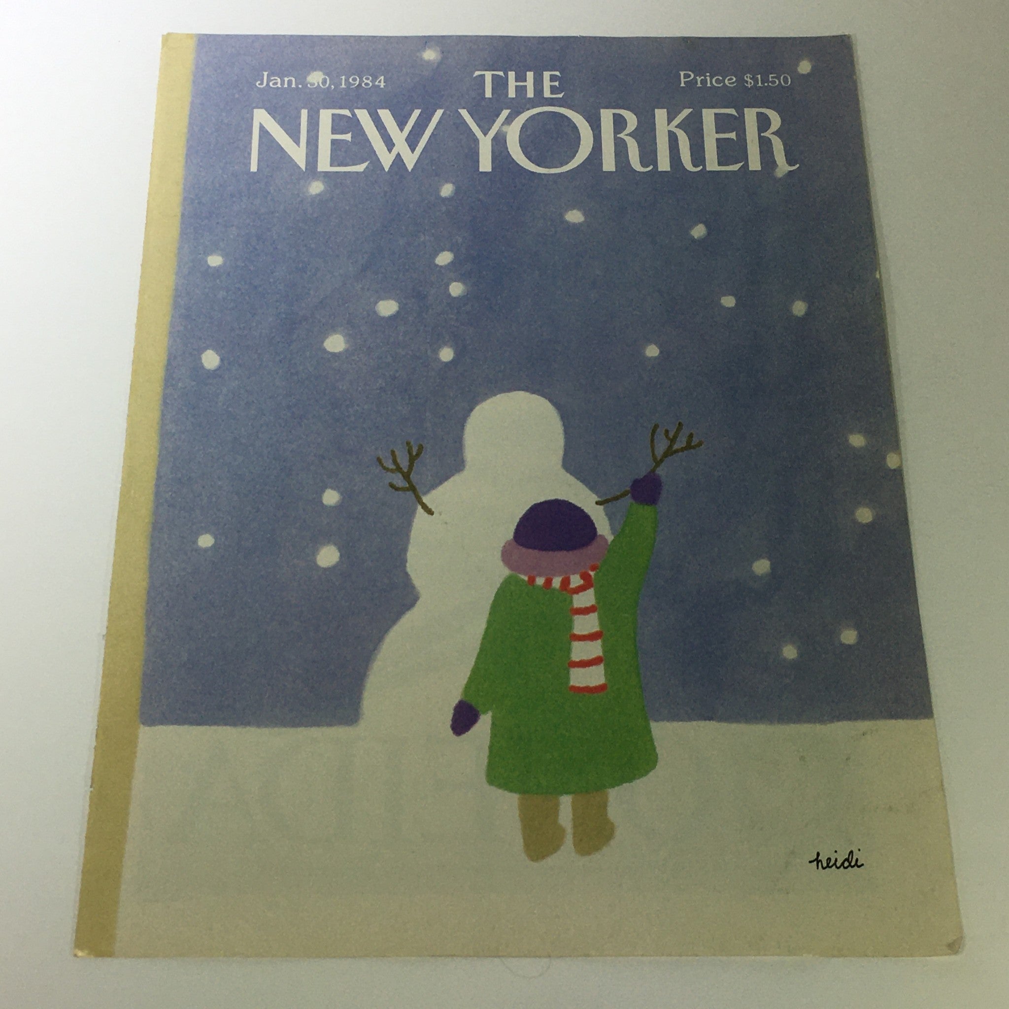 COVER ONLY - The New Yorker Magazine January 30 1984 - Heidi Goennel