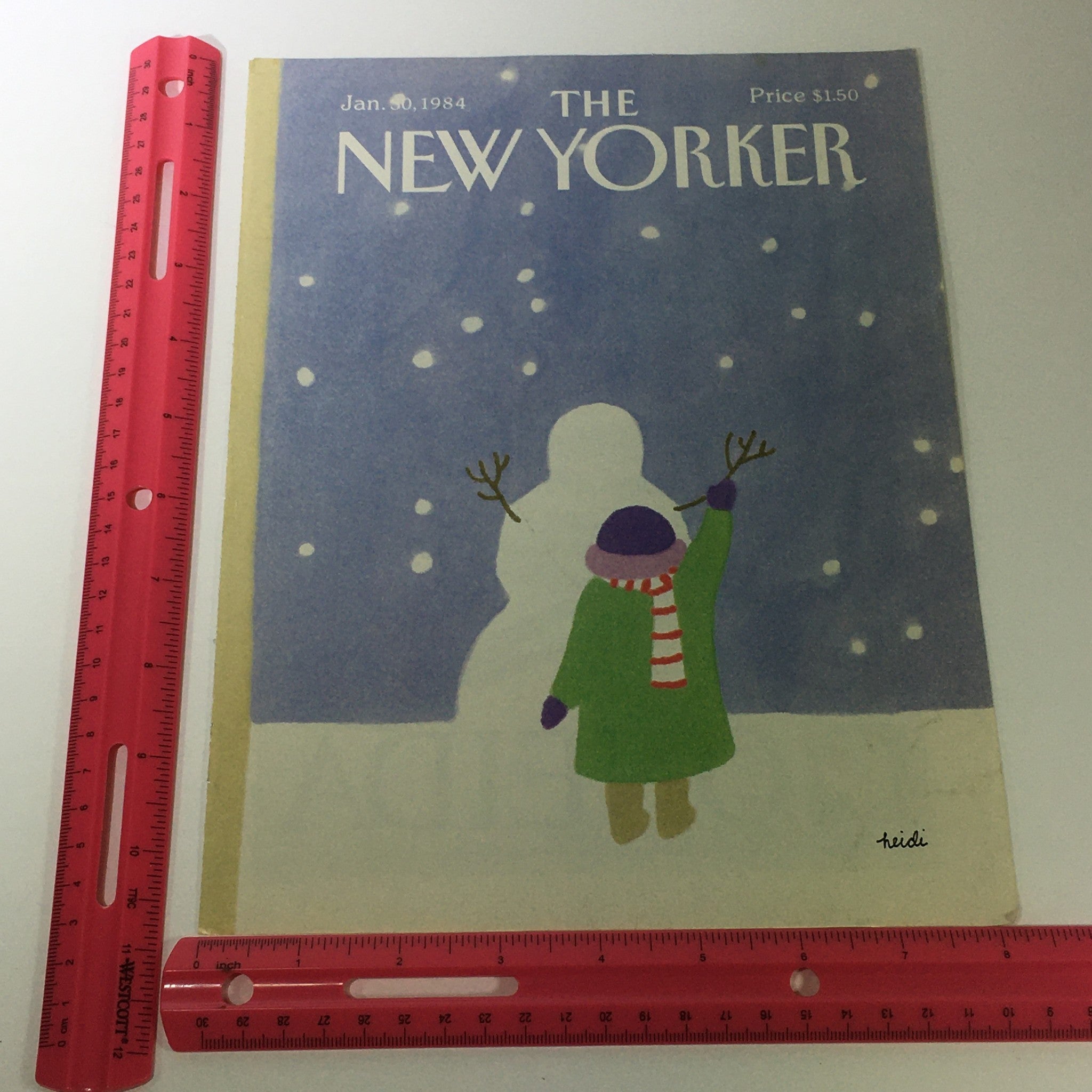 COVER ONLY - The New Yorker Magazine January 30 1984 - Heidi Goennel