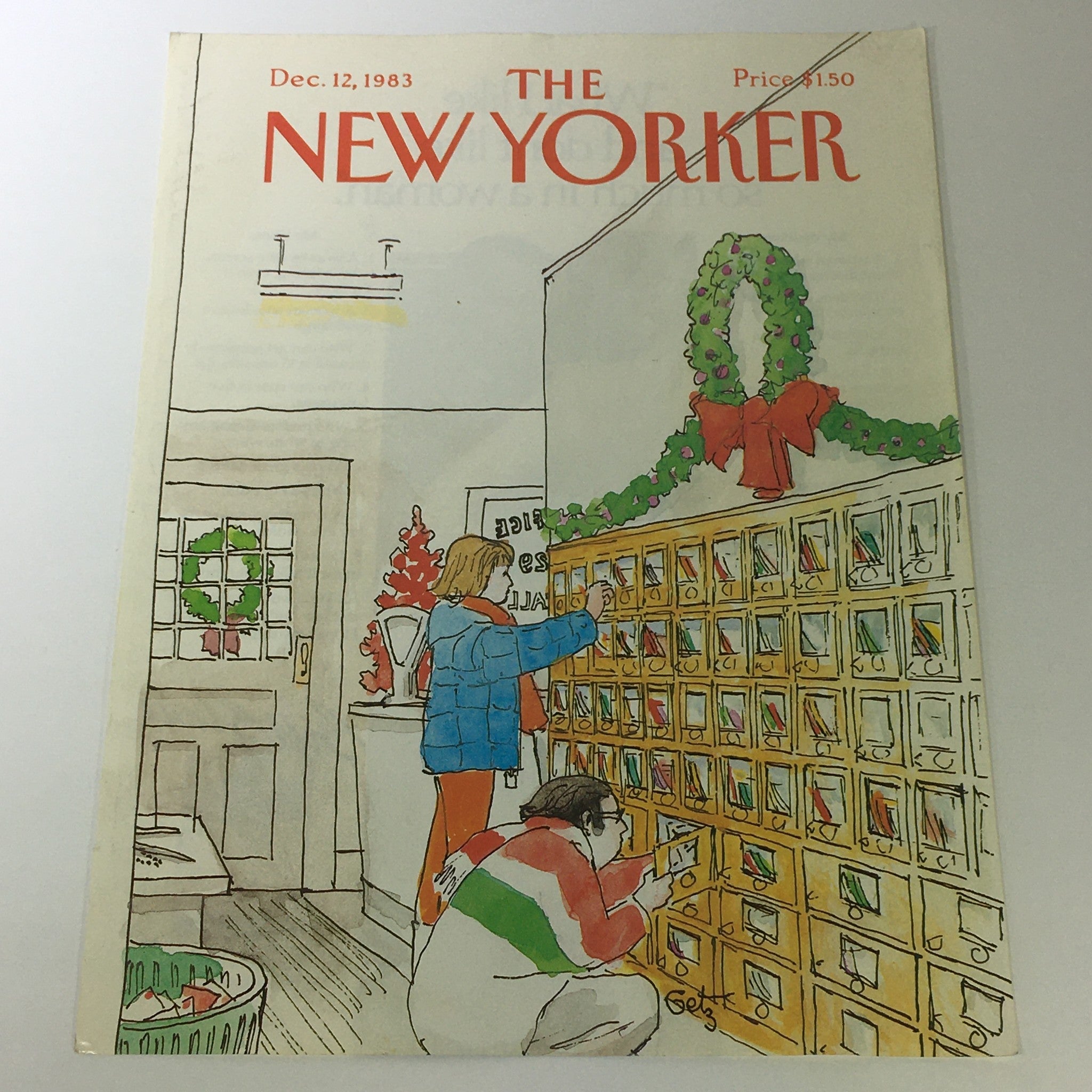 COVER ONLY - The New Yorker Magazine December 12 1983 - Arthur Getz