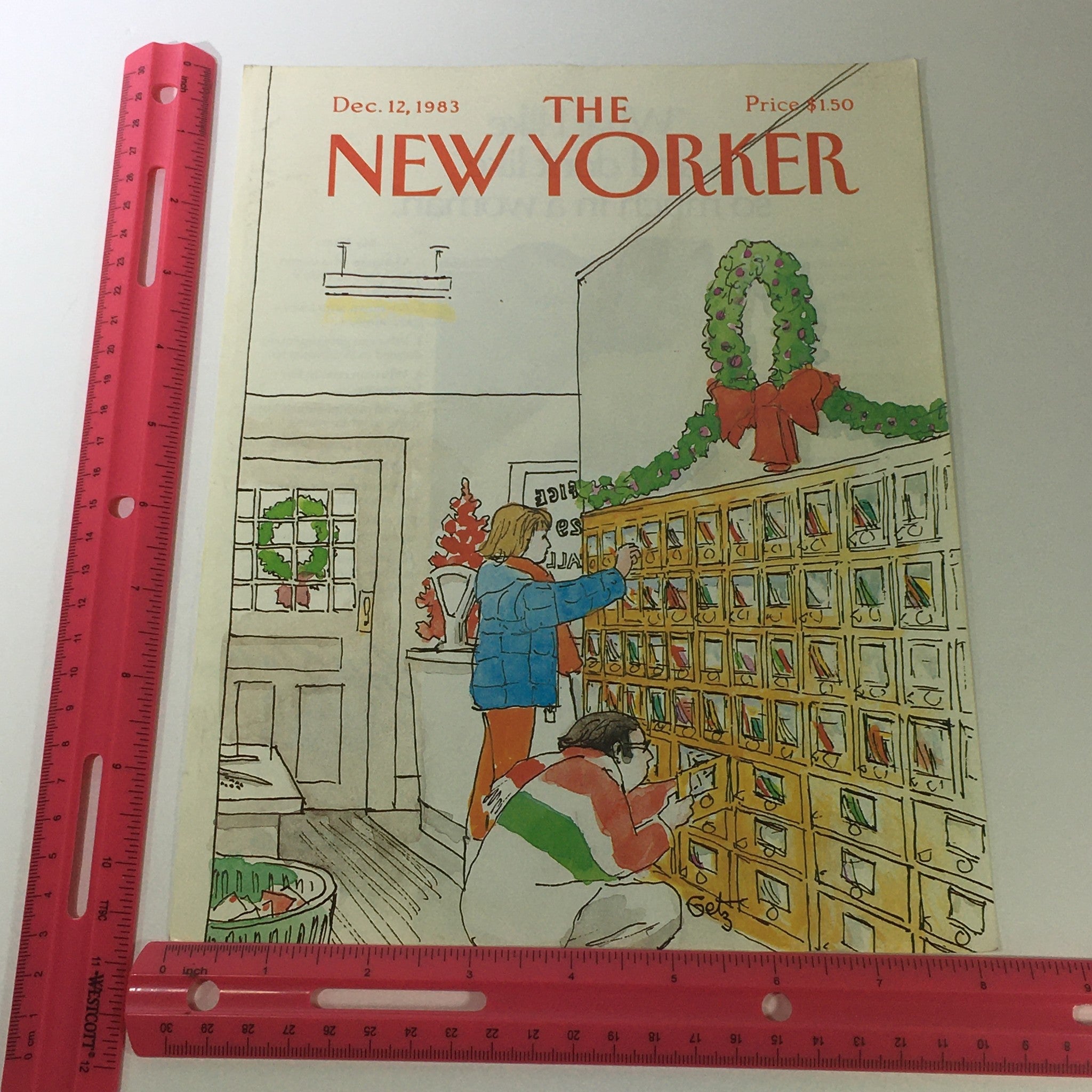 COVER ONLY - The New Yorker Magazine December 12 1983 - Arthur Getz