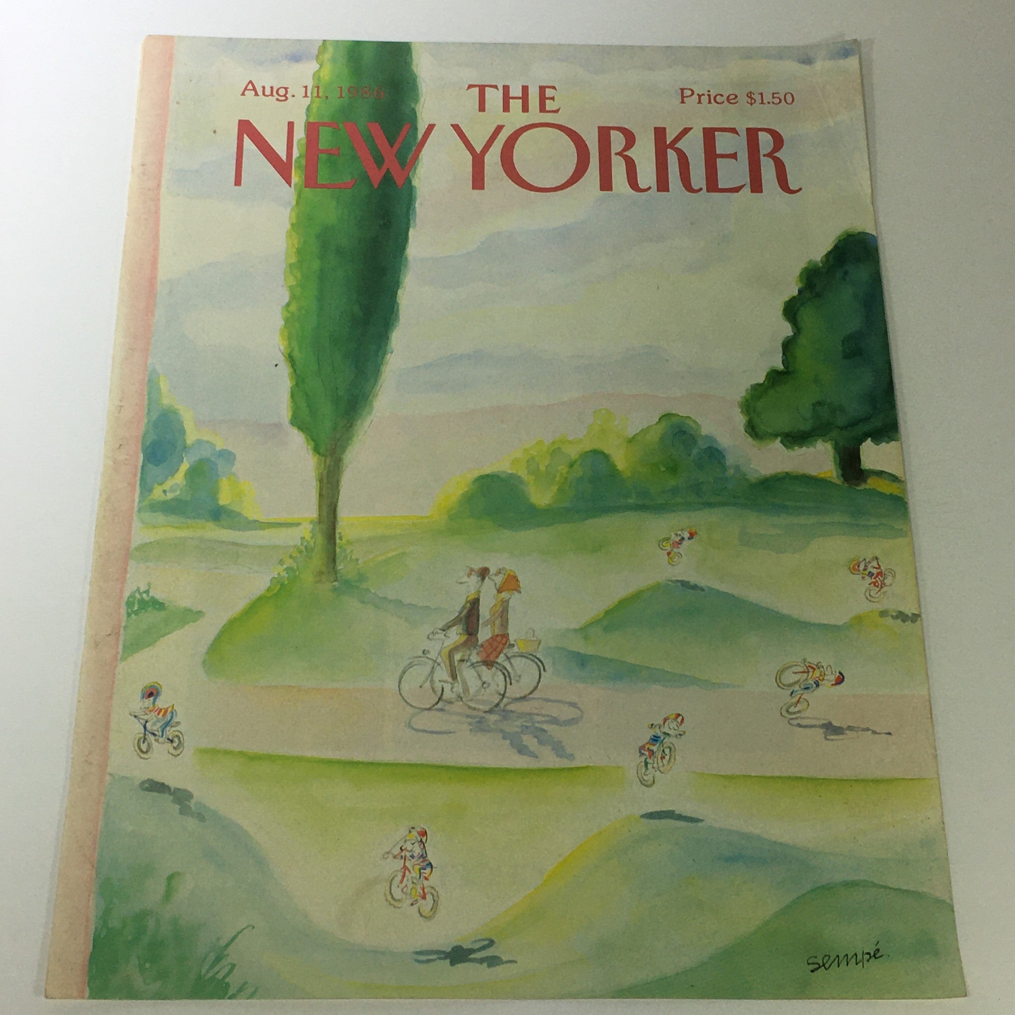 COVER ONLY - The New Yorker Magazine August 11 1985 - Jean-Jacques Sempe