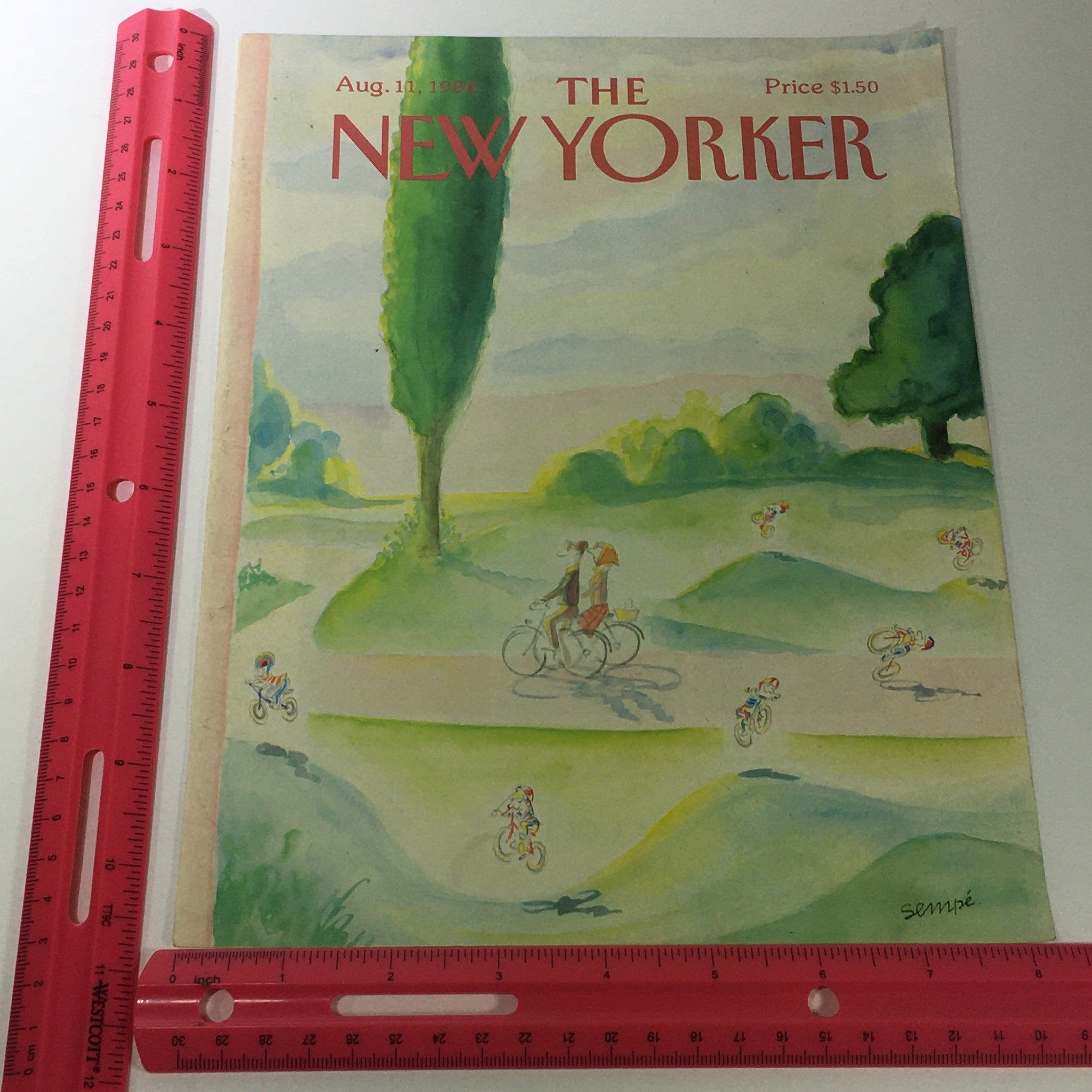 COVER ONLY - The New Yorker Magazine August 11 1985 - Jean-Jacques Sempe