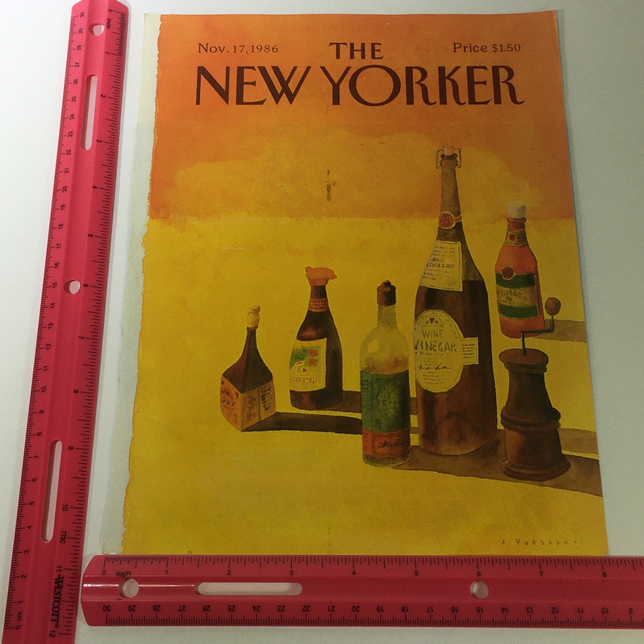 COVER ONLY - The New Yorker Magazine November 17 1986 - Abel Quezada