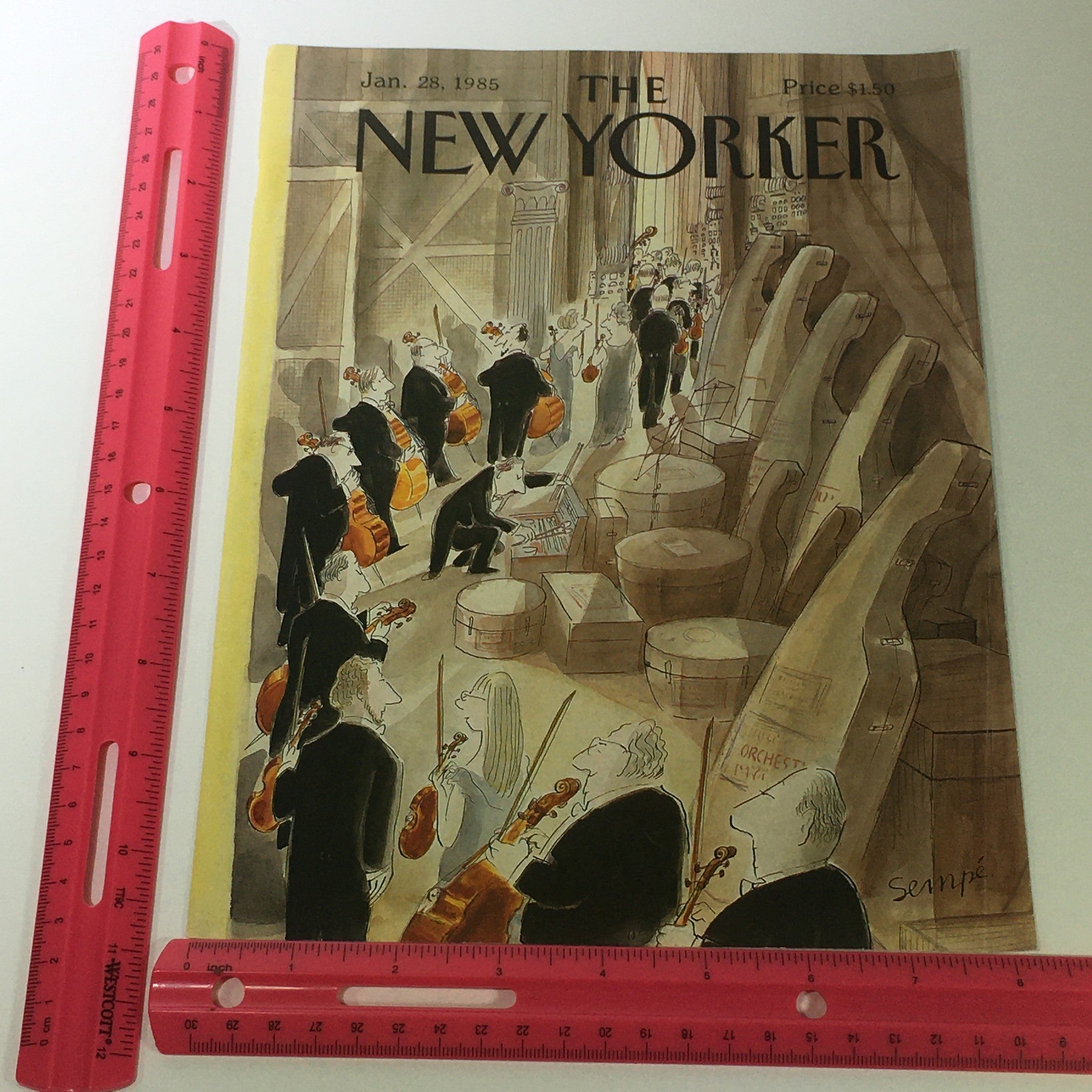 COVER ONLY - The New Yorker Magazine January 28 1985 - Jean-Jacques Sempe