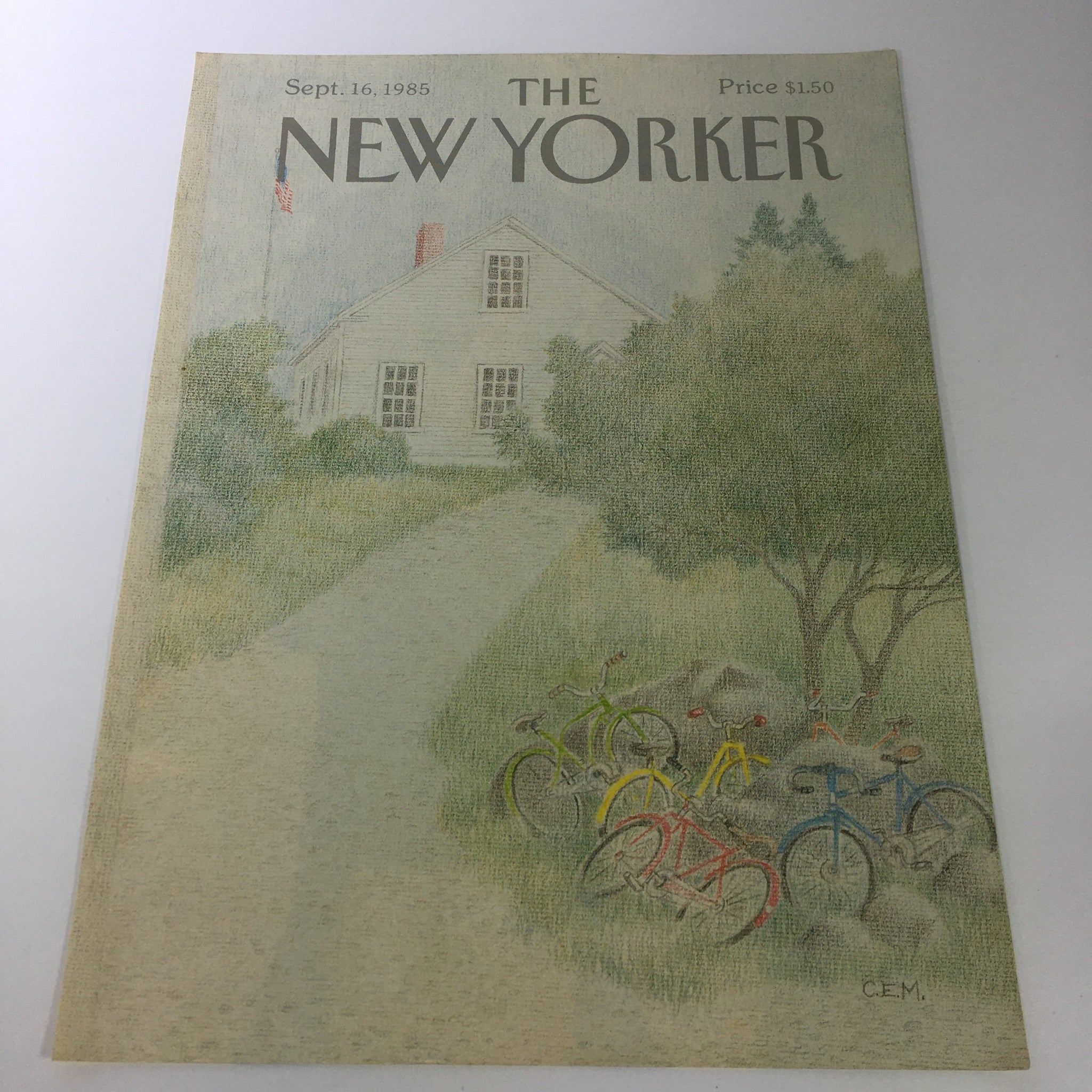 COVER ONLY - The New Yorker Magazine September 16 1985 - Charles E. Martin