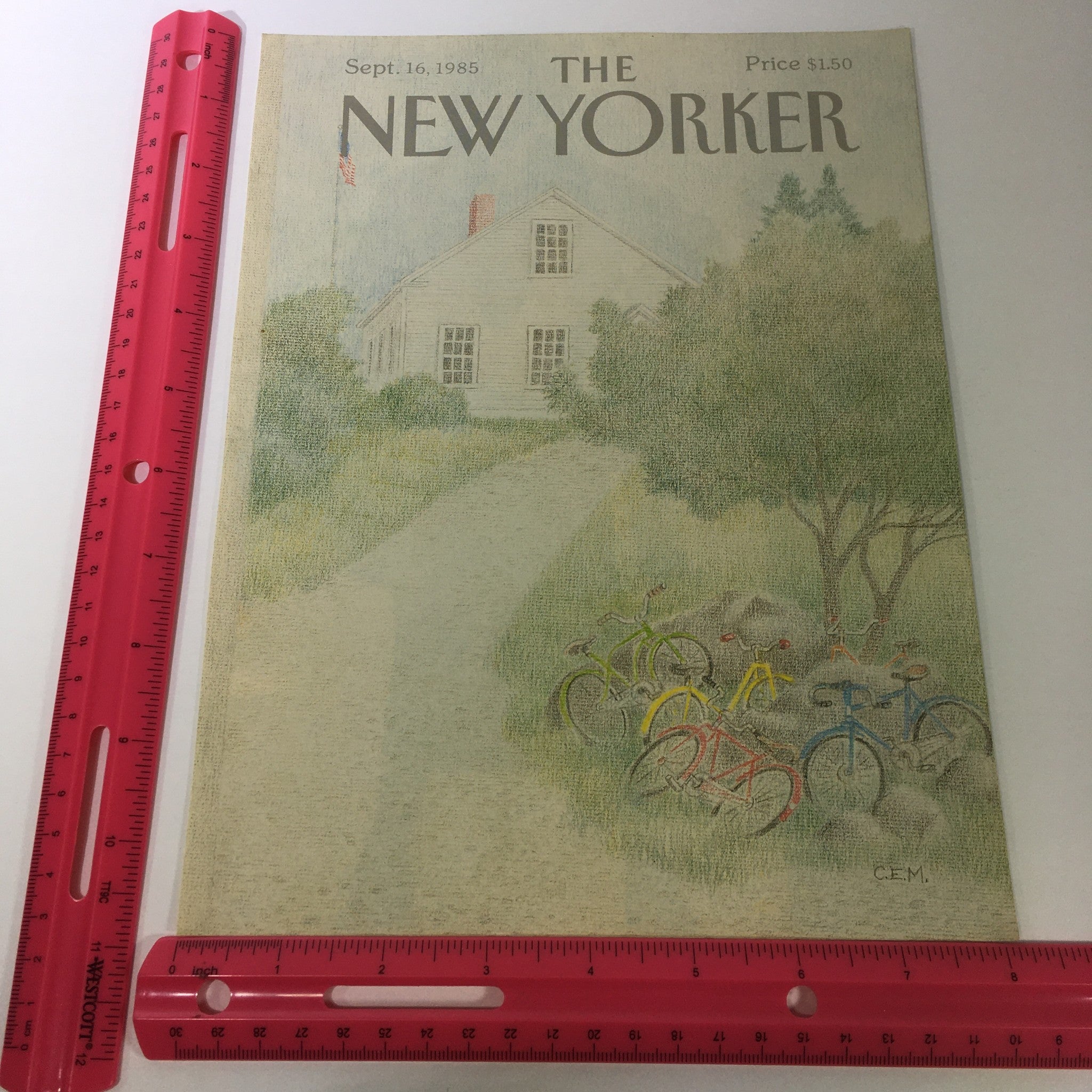 COVER ONLY - The New Yorker Magazine September 16 1985 - Charles E. Martin