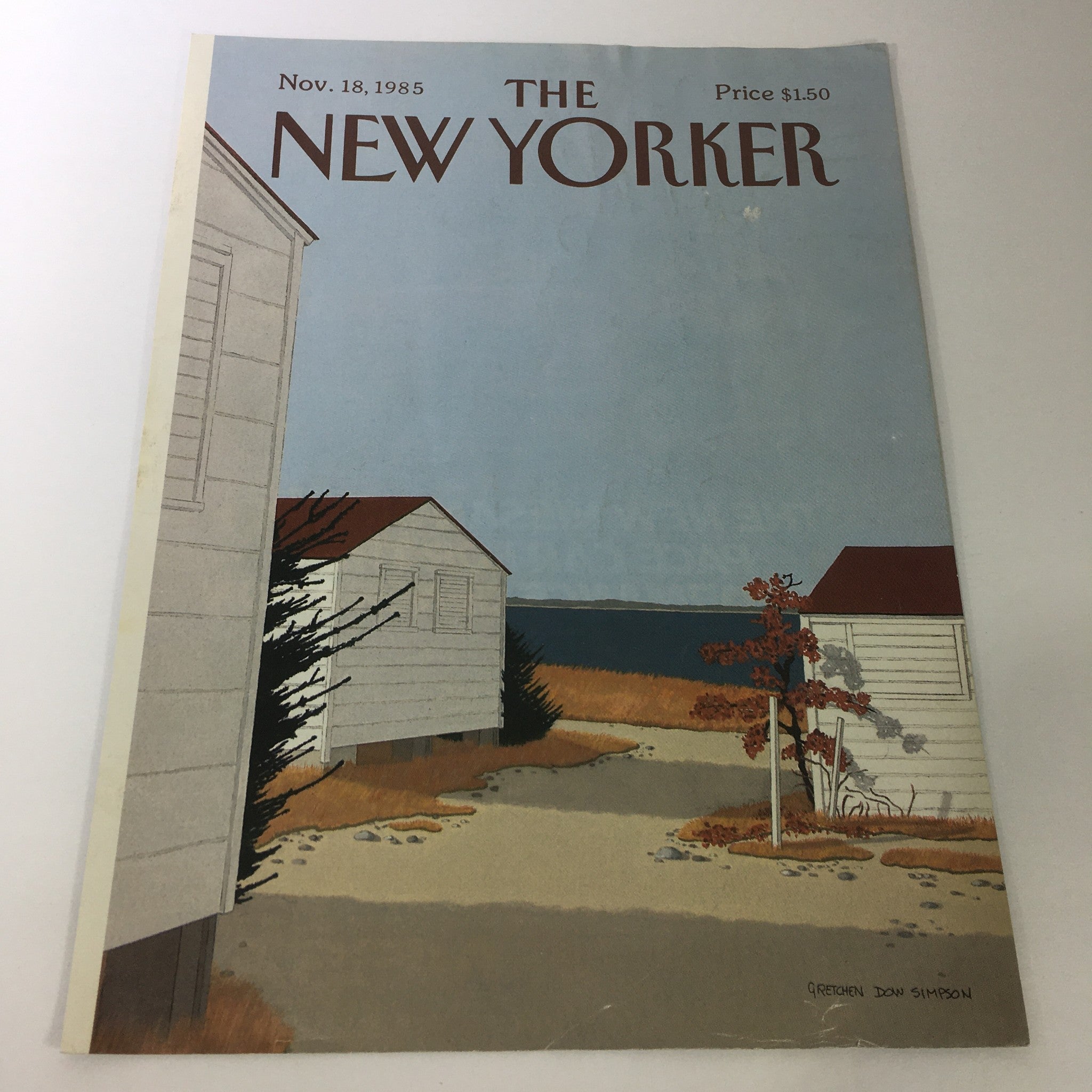 COVER ONLY - The New Yorker Magazine November 18 1985 - Gretchen Dow Simpson