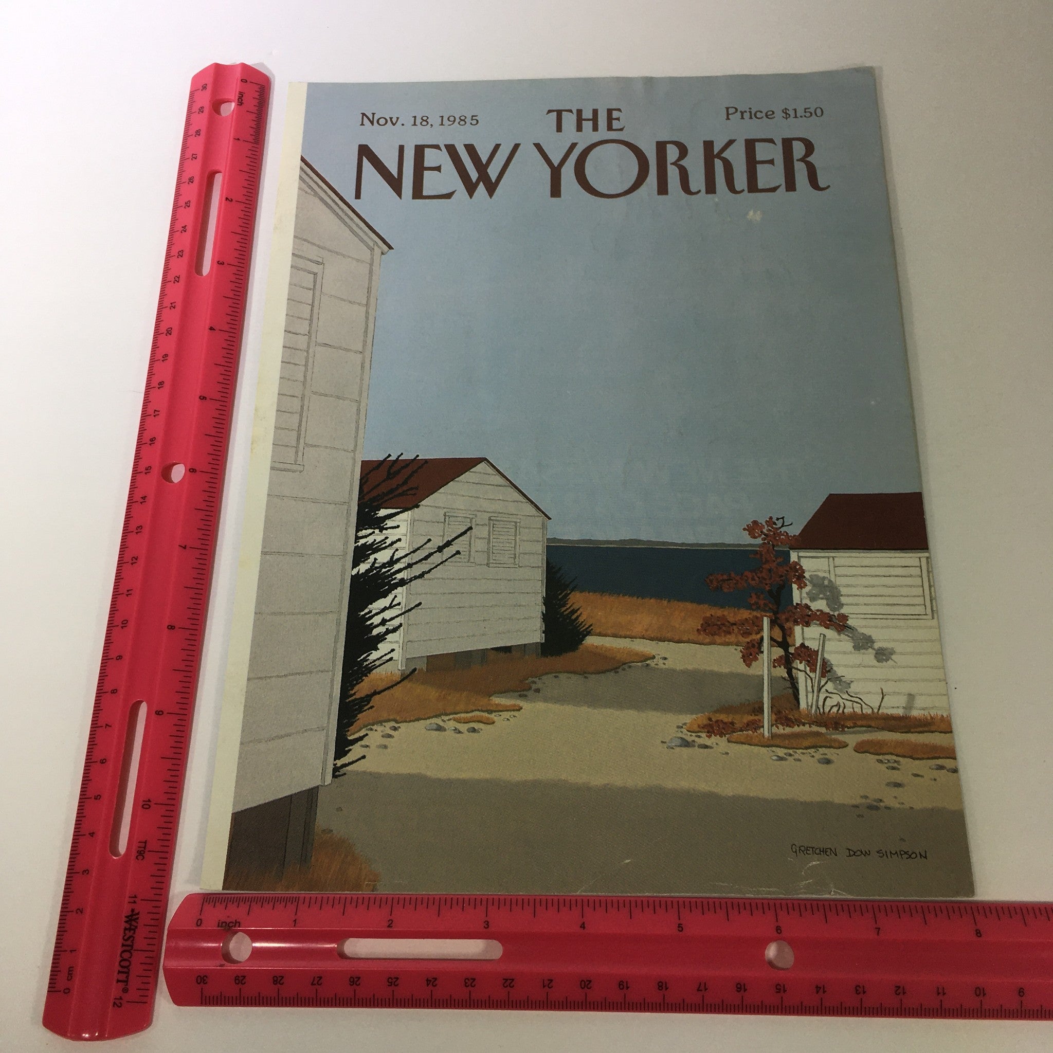 COVER ONLY - The New Yorker Magazine November 18 1985 - Gretchen Dow Simpson