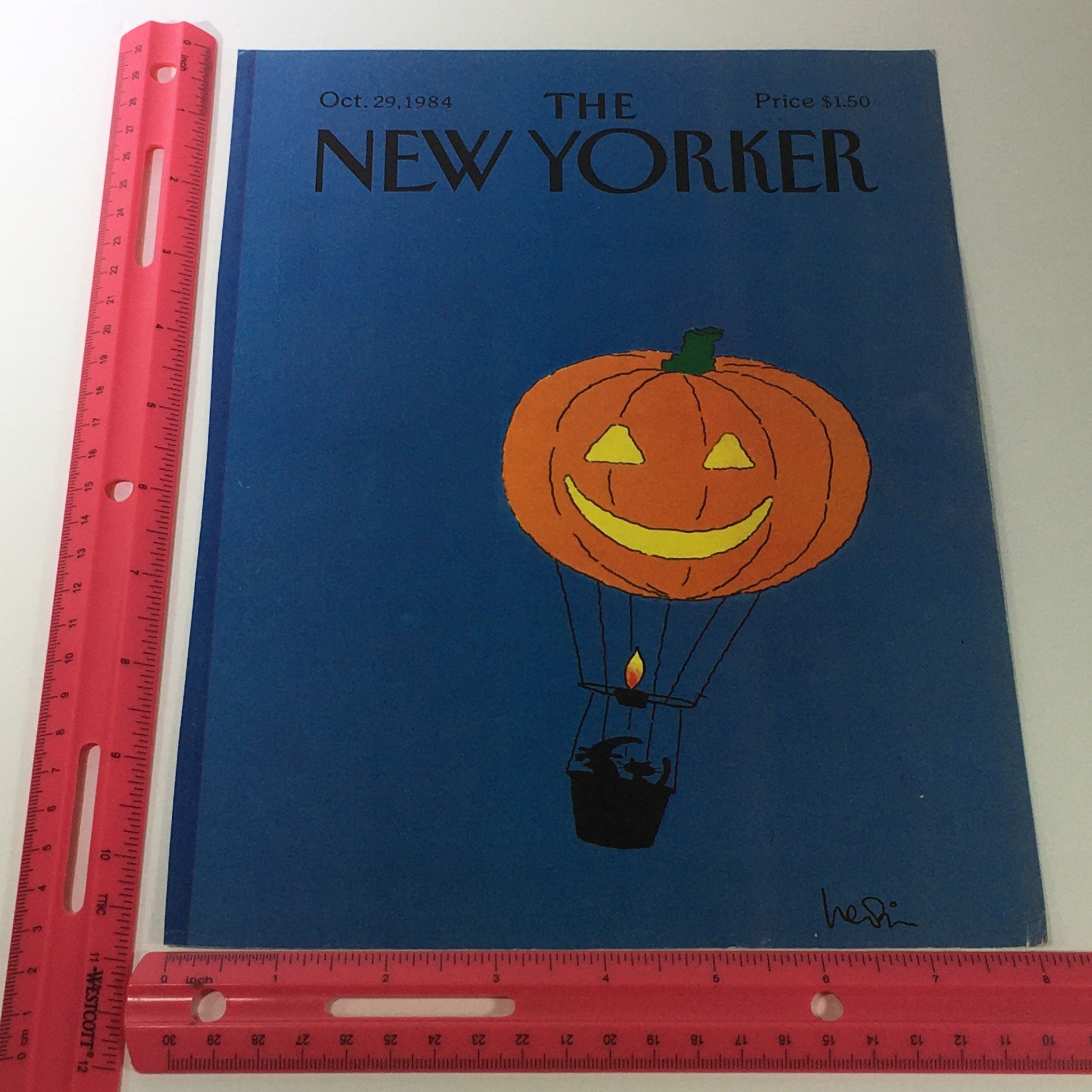 COVER ONLY - The New Yorker Magazine October 29 1984 - Heidi Goennel