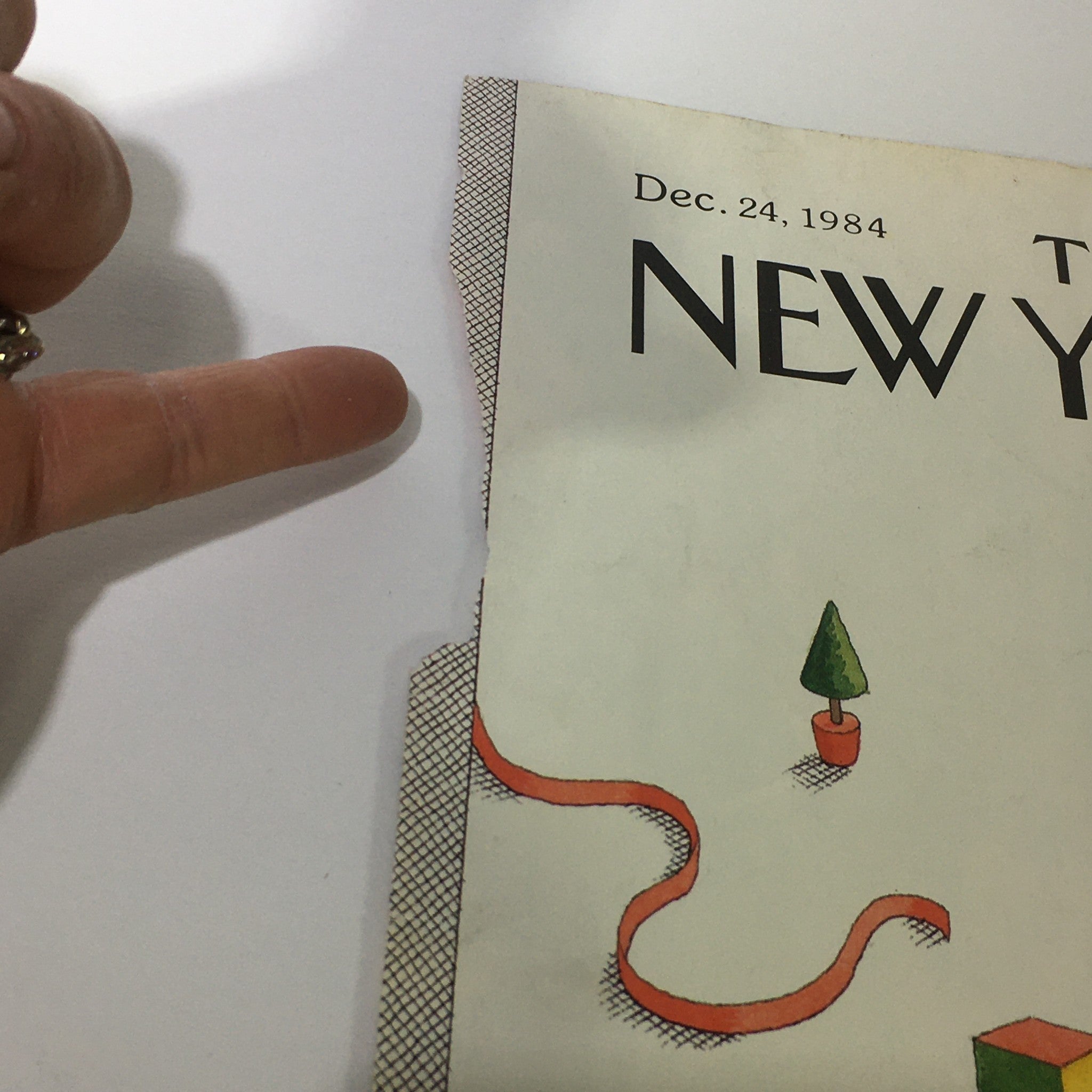 COVER ONLY - The New Yorker Magazine December 24 1984 - Pierre Le-Tan