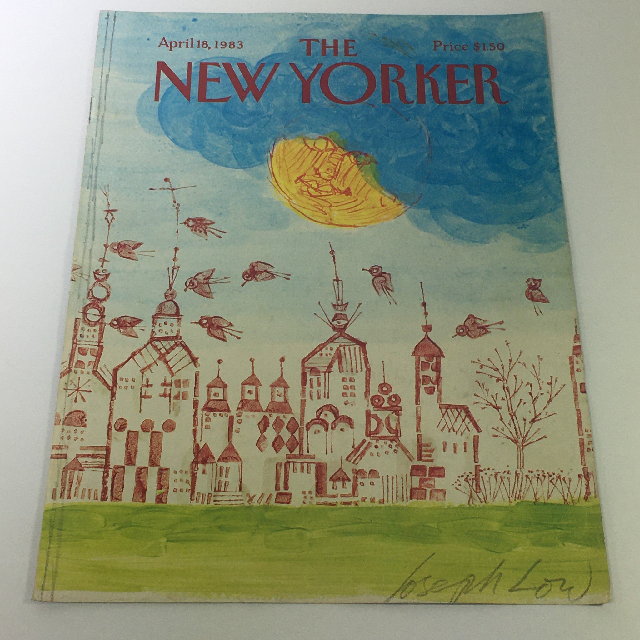 COVER ONLY - The New Yorker Magazine April 18 1983 - Joseph Low