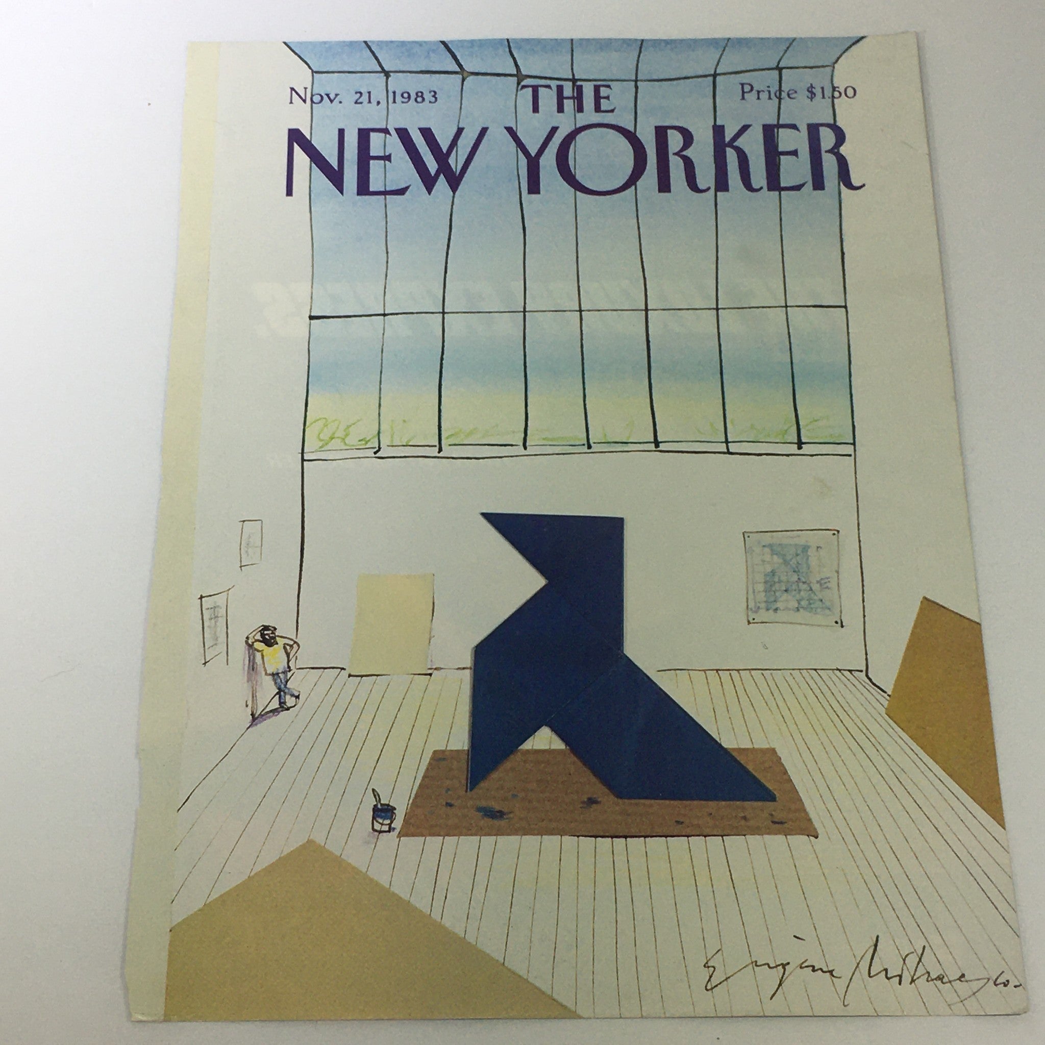 COVER ONLY - The New Yorker Magazine November 21 1983 - Eugene Mihaesco