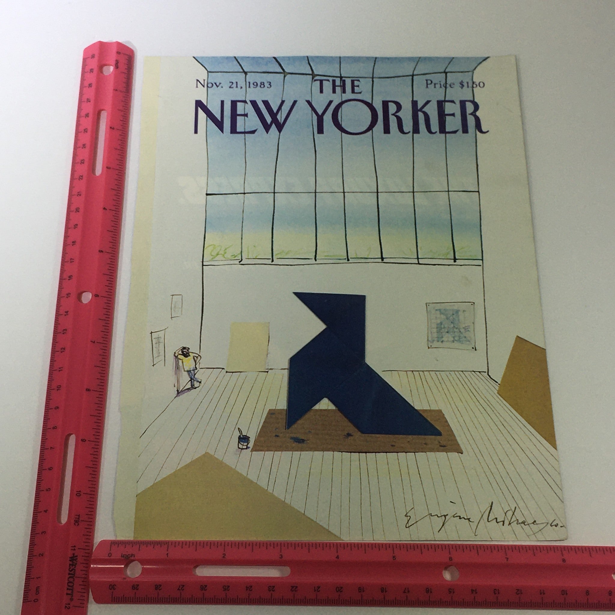 COVER ONLY - The New Yorker Magazine November 21 1983 - Eugene Mihaesco