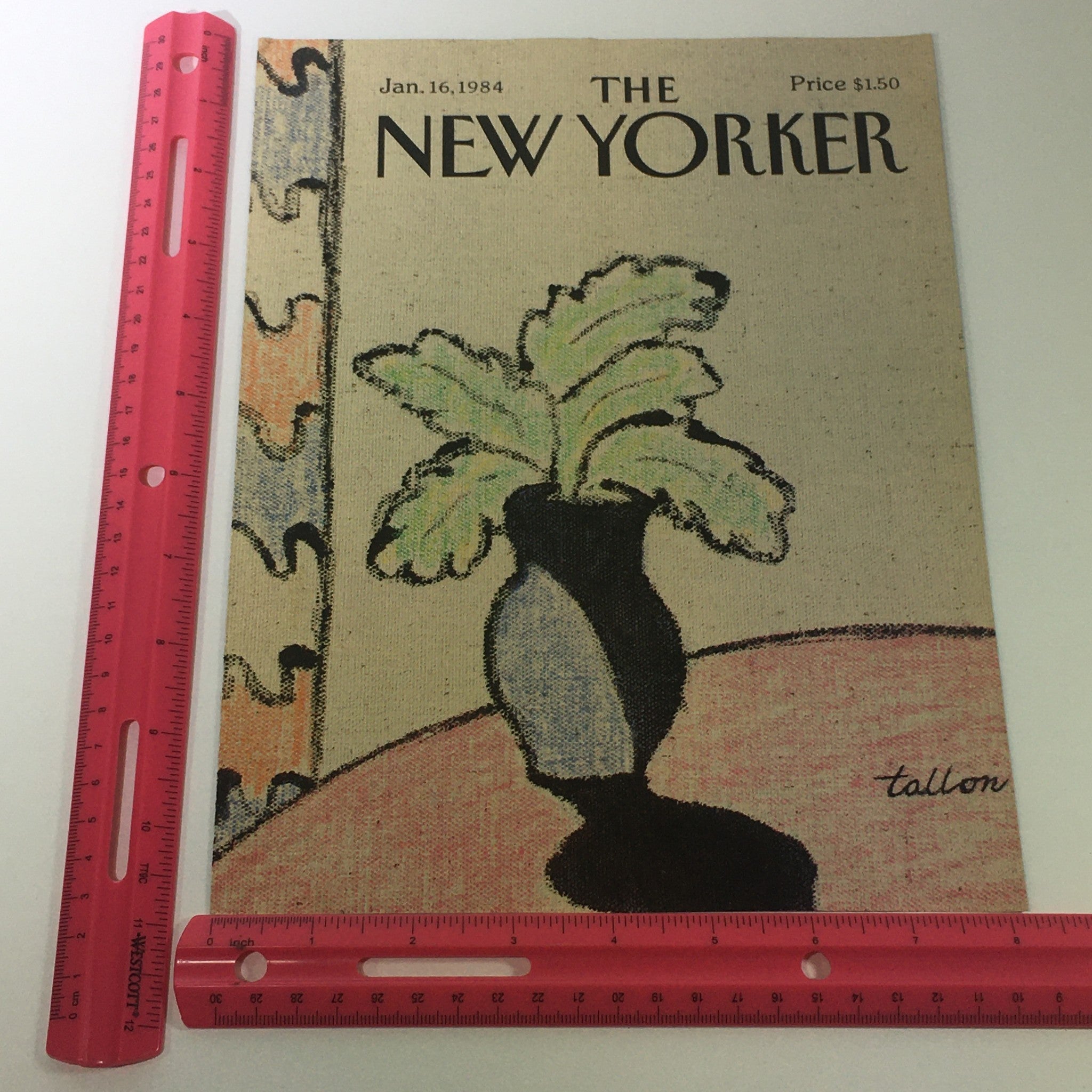 COVER ONLY - The New Yorker Magazine January 16 1984 - Robert Tallon