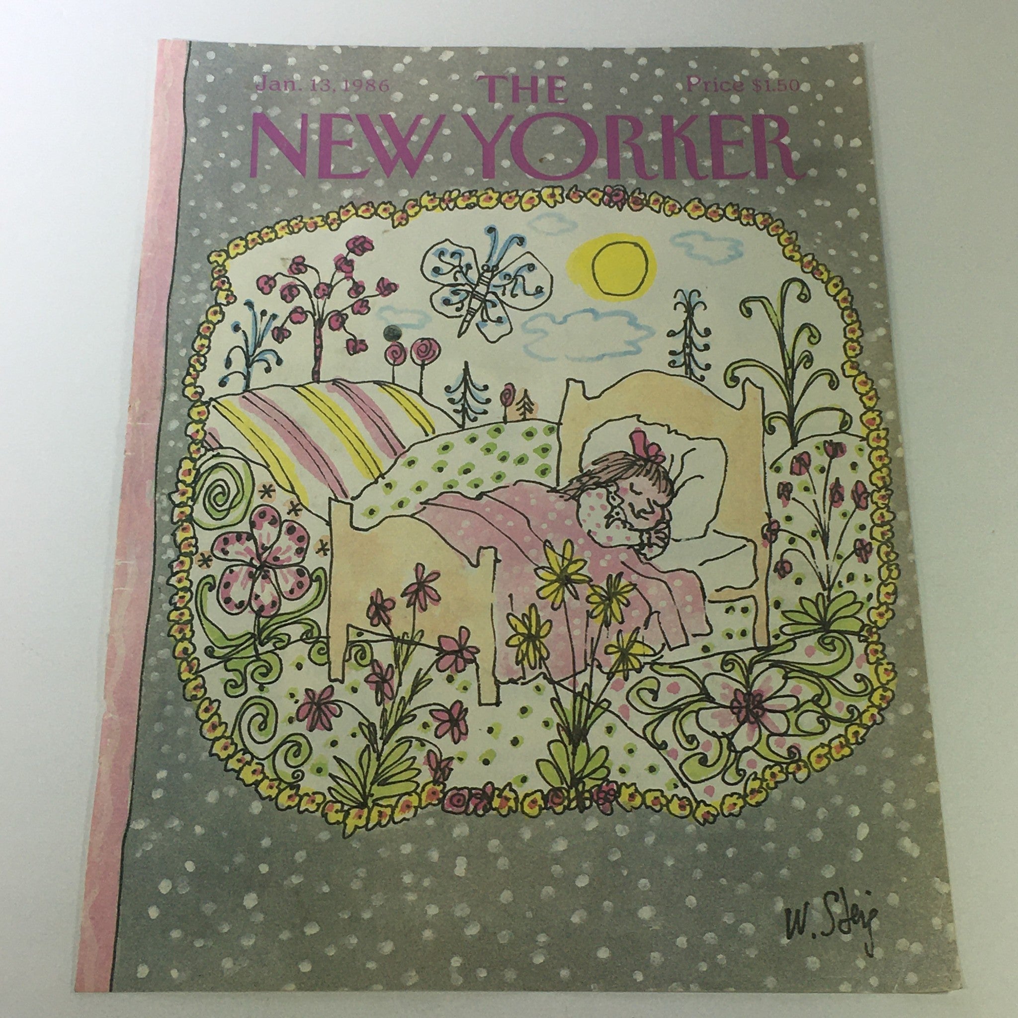 COVER ONLY - The New Yorker Magazine January 13 1986 - William Steig