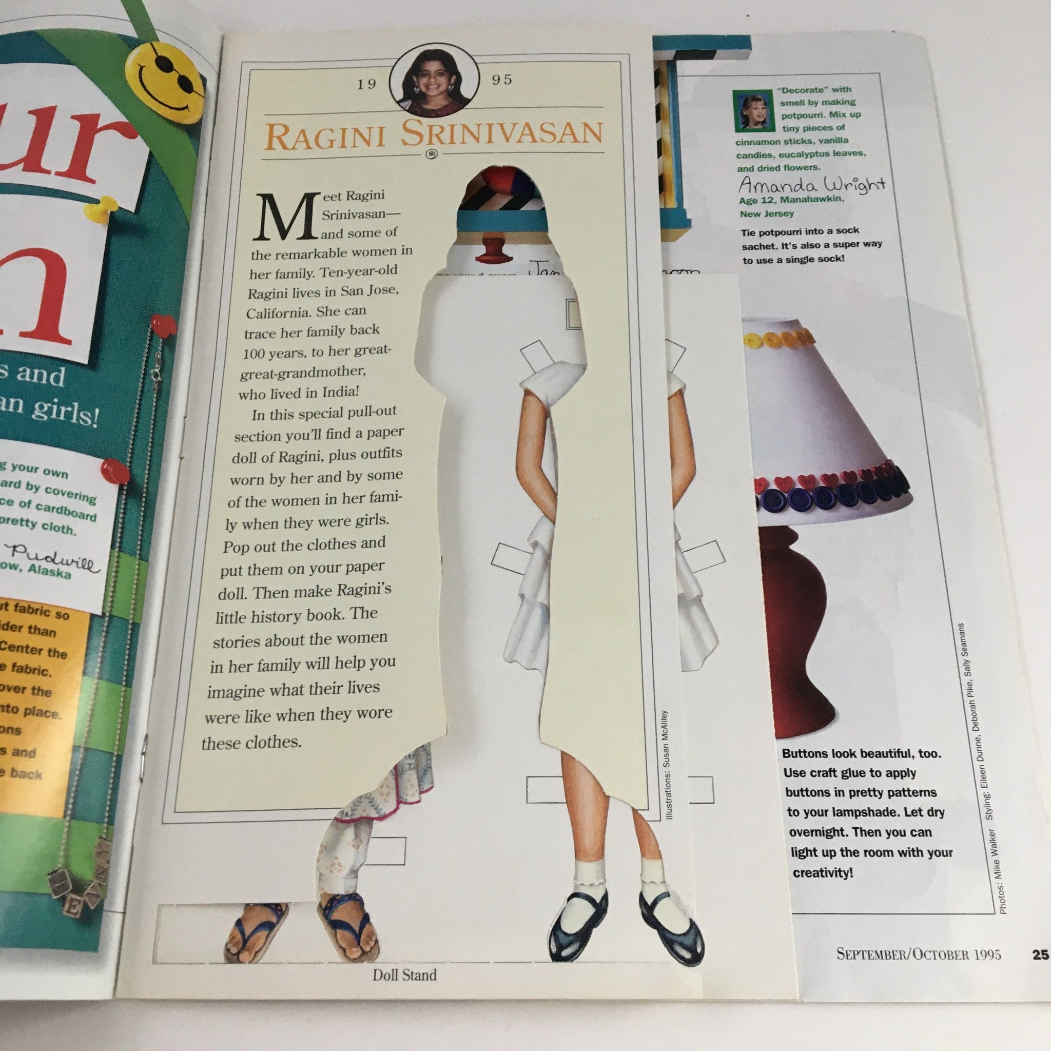 American Girl Magazine September 1995 Turn Boxes Into Clever Costumes, w Cutouts