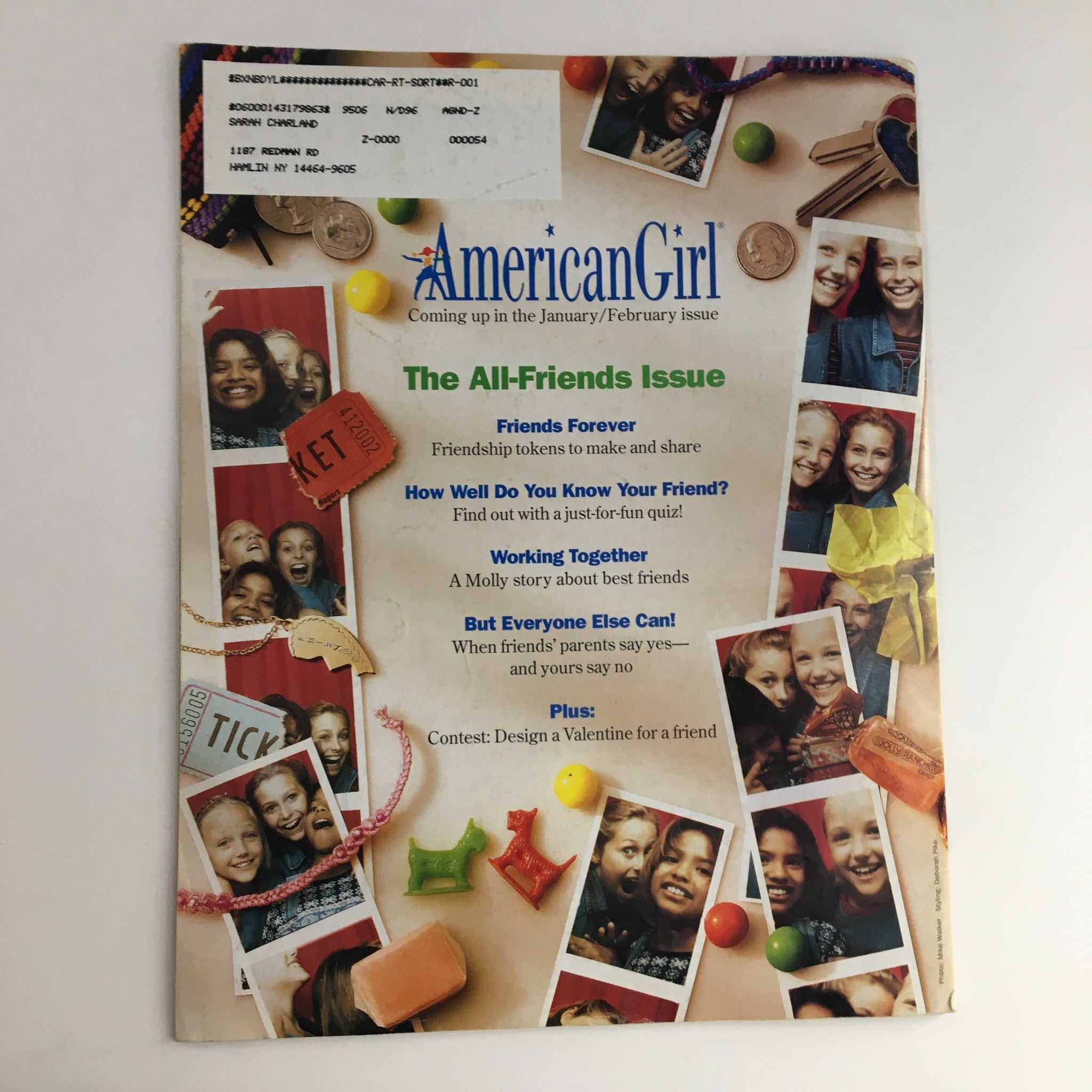 American Girl Magazine November 1995 Gumdrops Build Candy Cottages, No Cutouts