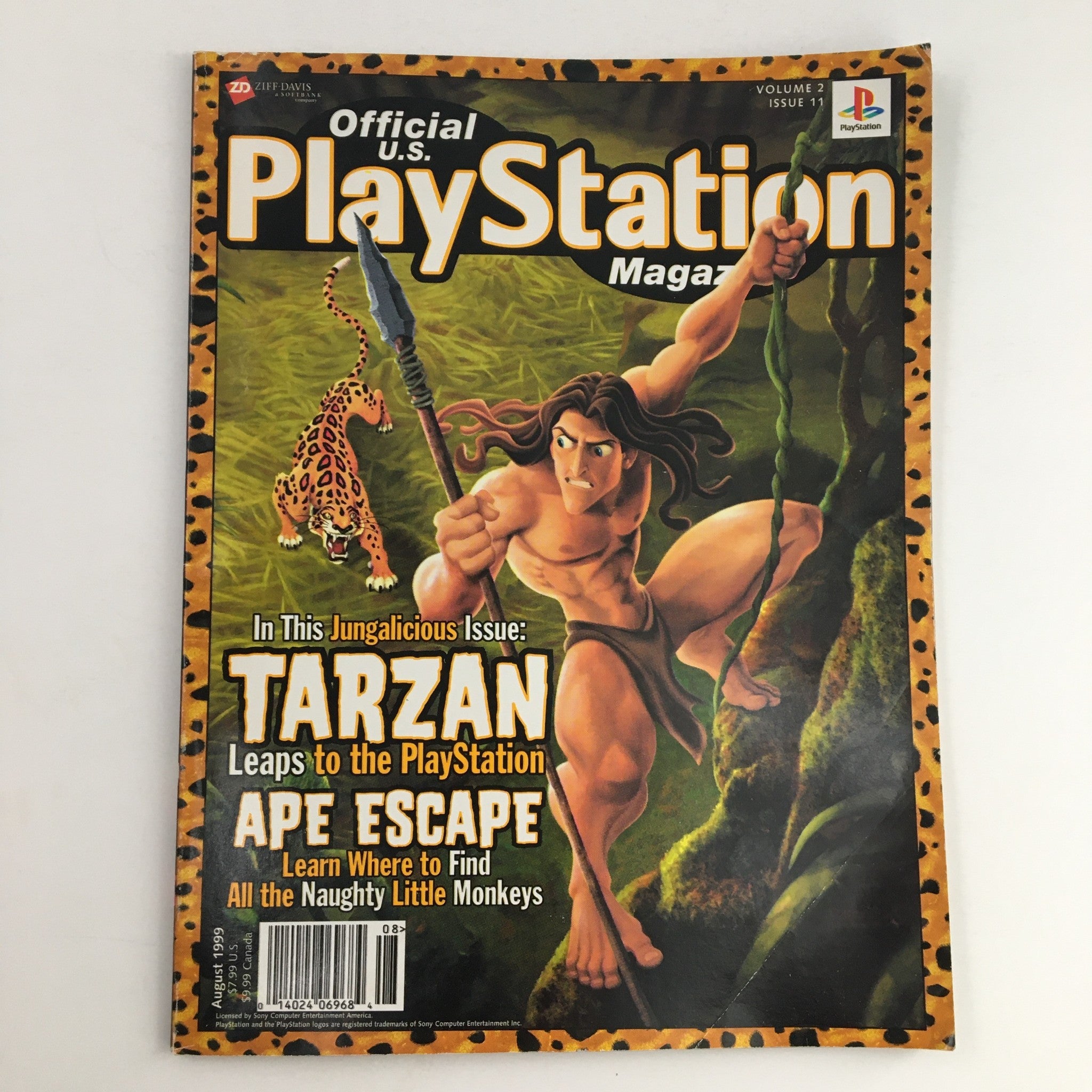 PlayStation Magazine August 1999 Tarzan & Ape Escape, No Posters No Label