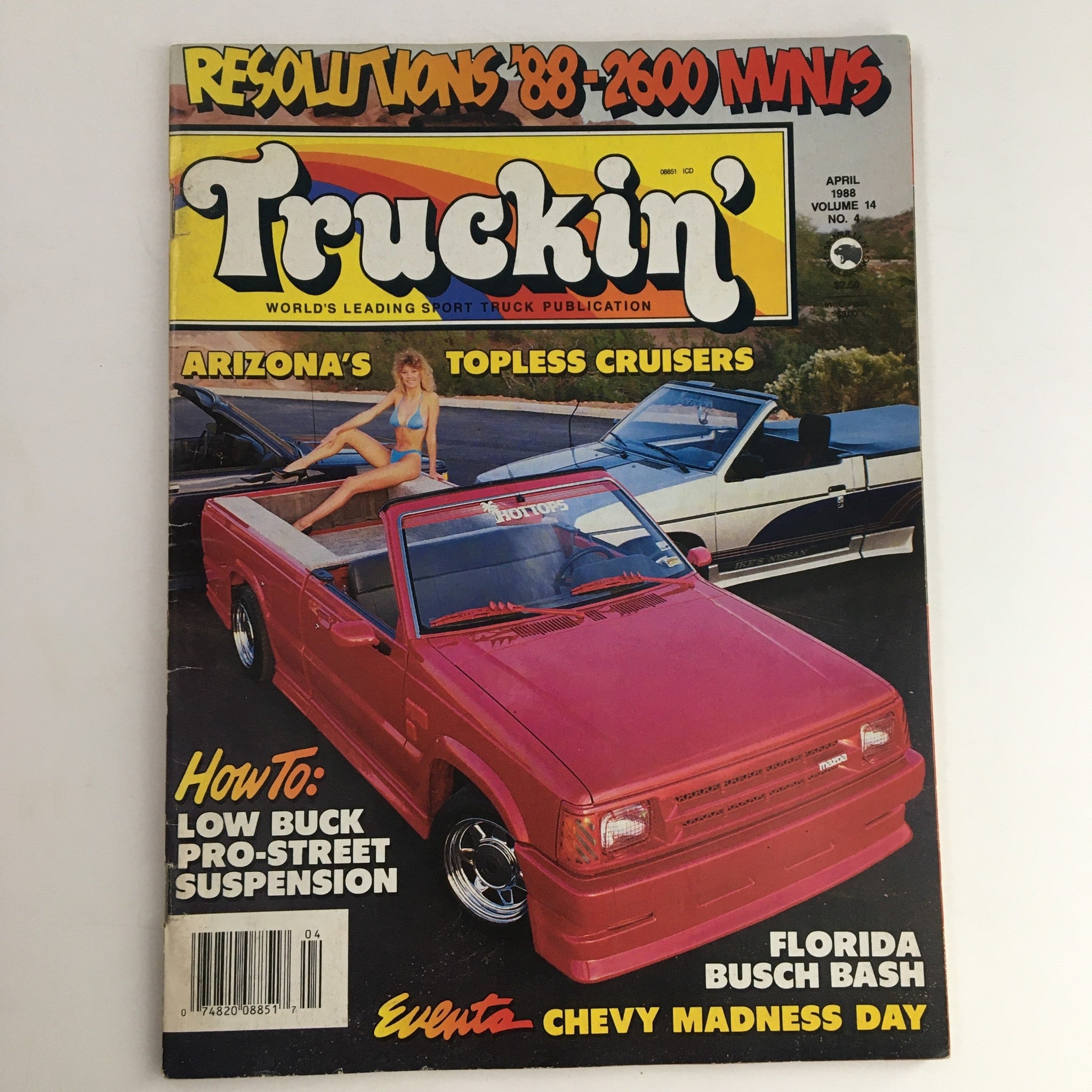 Truckin' Magazine April 1988 Low Buck Pro-Street Suspension, No Label