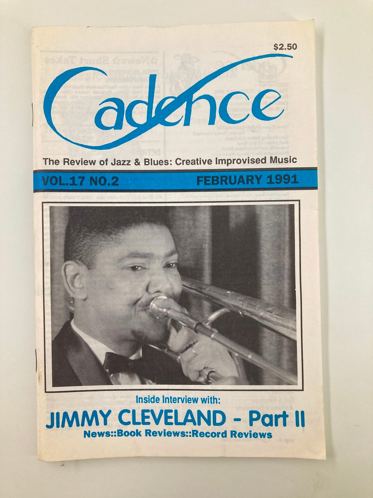 Cadence Jazz Magazine February 1991 Vol 17 #2 Jimmy Cleveland - Part II