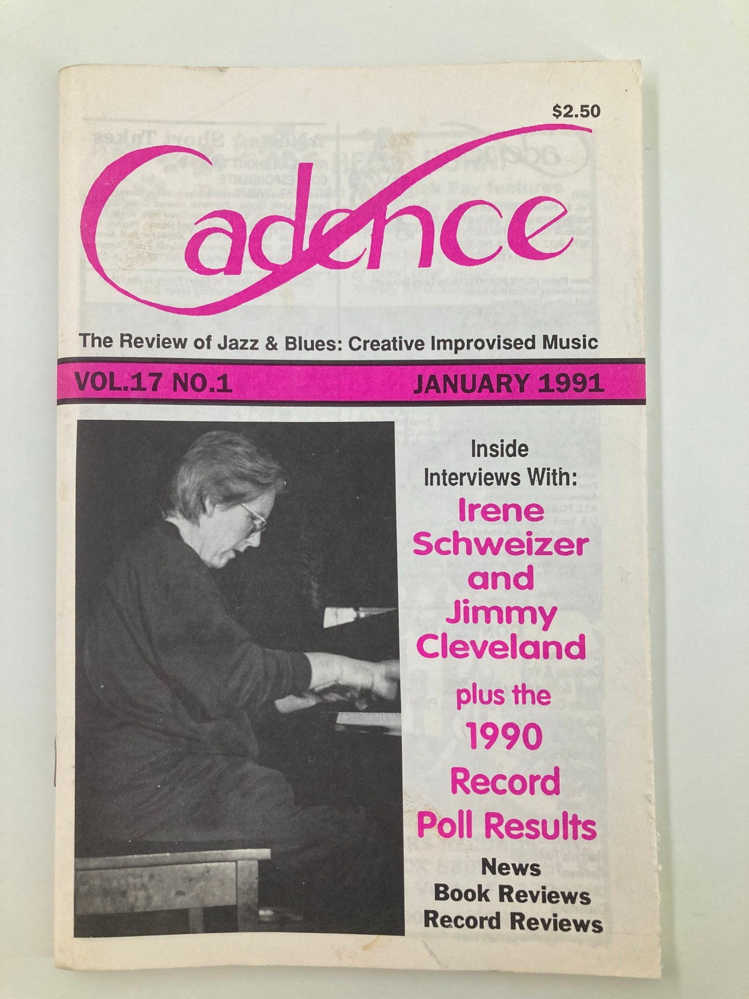 Cadence Jazz Magazine January 1991 Vol 17 #1 Irene Schweizer and Jimmy Cleveland