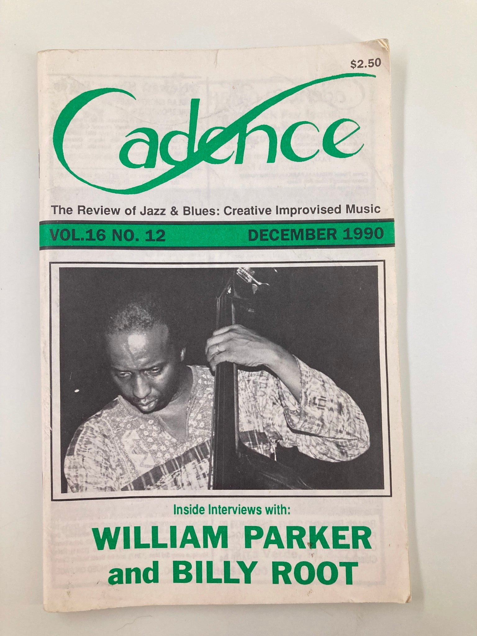 Cadence Jazz Magazine December 1990 Vol 16 #12 William Parker and Billy Root