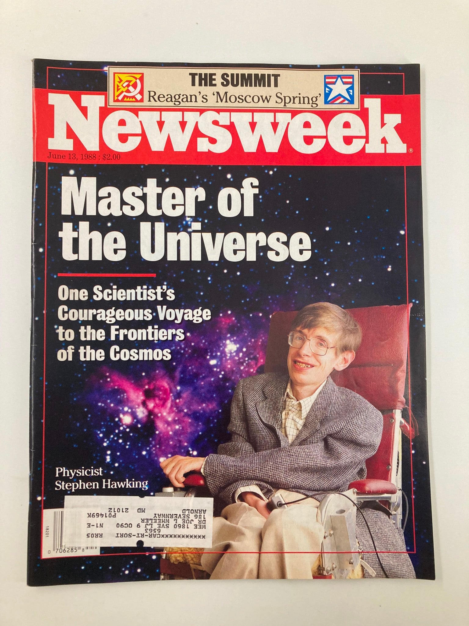 VTG Newsweek Magazine June 13 1988 Physicist Stephen Hawking Master of Universe