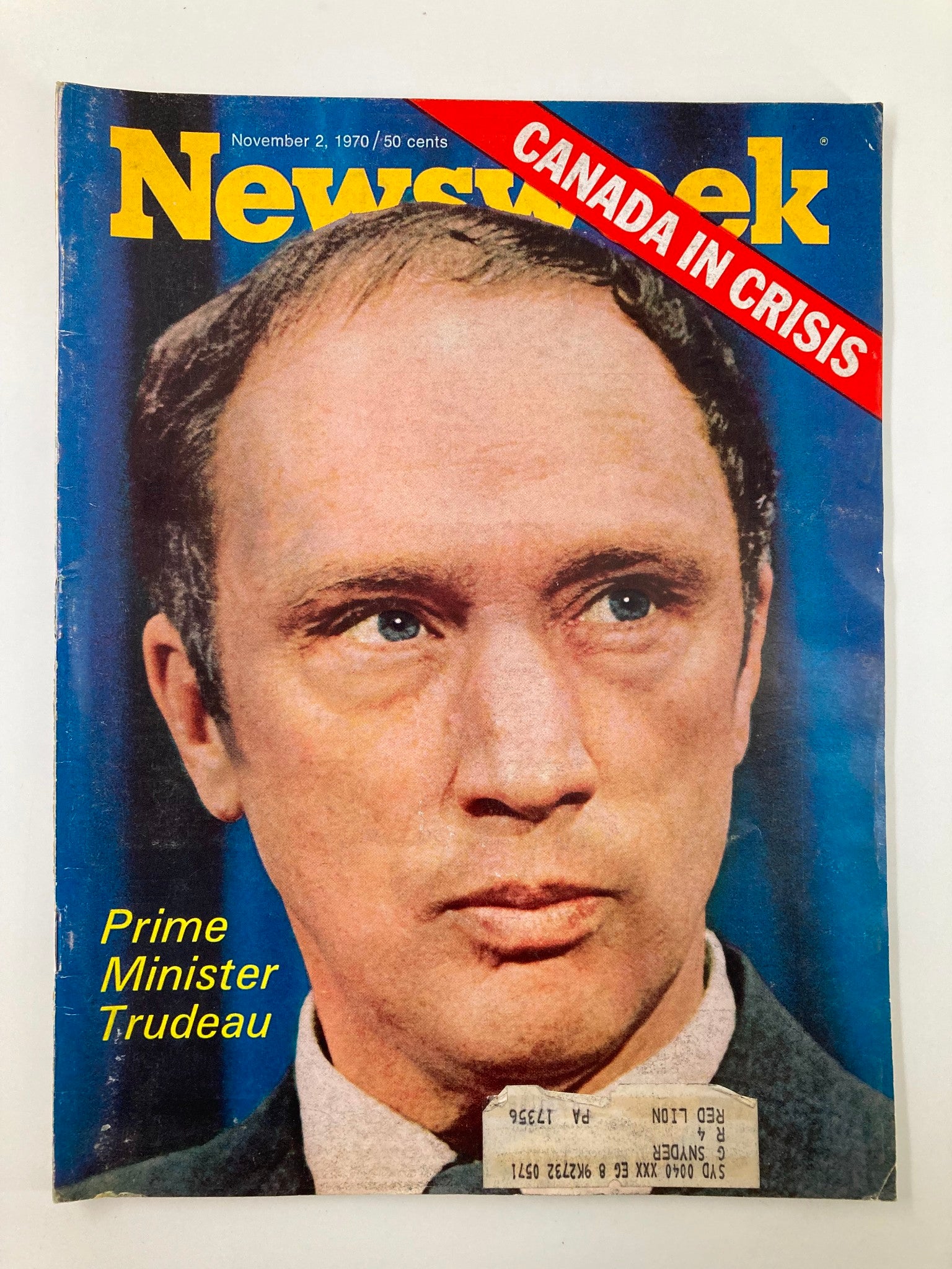 VTG Newsweek Magazine November 2 1970 Prime Minister Trudeau Canada in Crisis