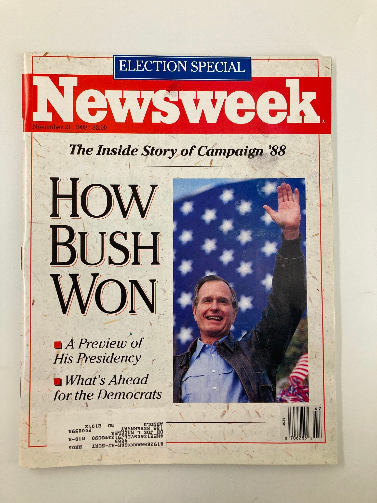 VTG Newsweek Magazine November 21 1988 How George Bush Won The Inside Story