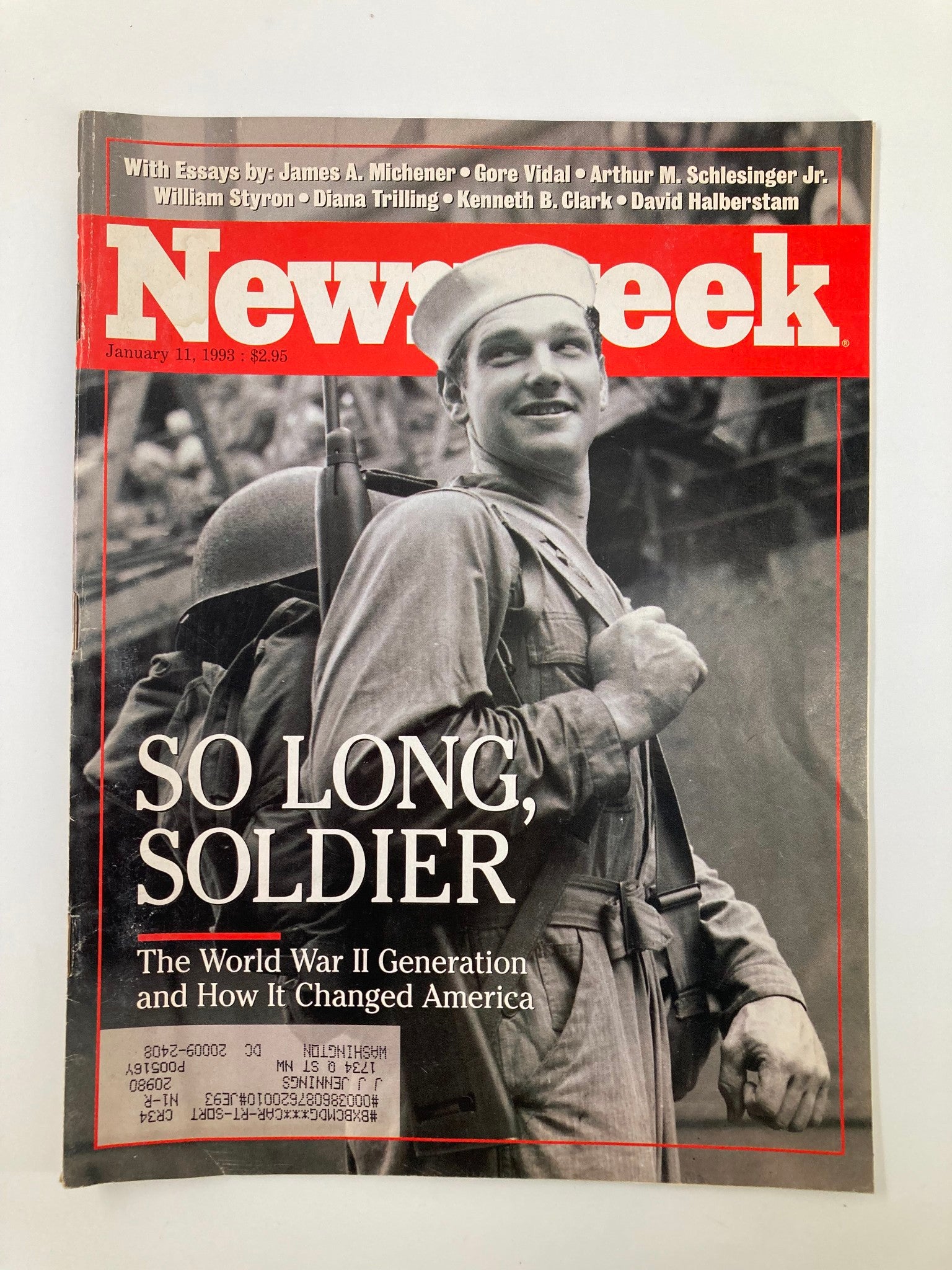 Newsweek Magazine January 11 1993 So Long, Soldier The World War II Generation